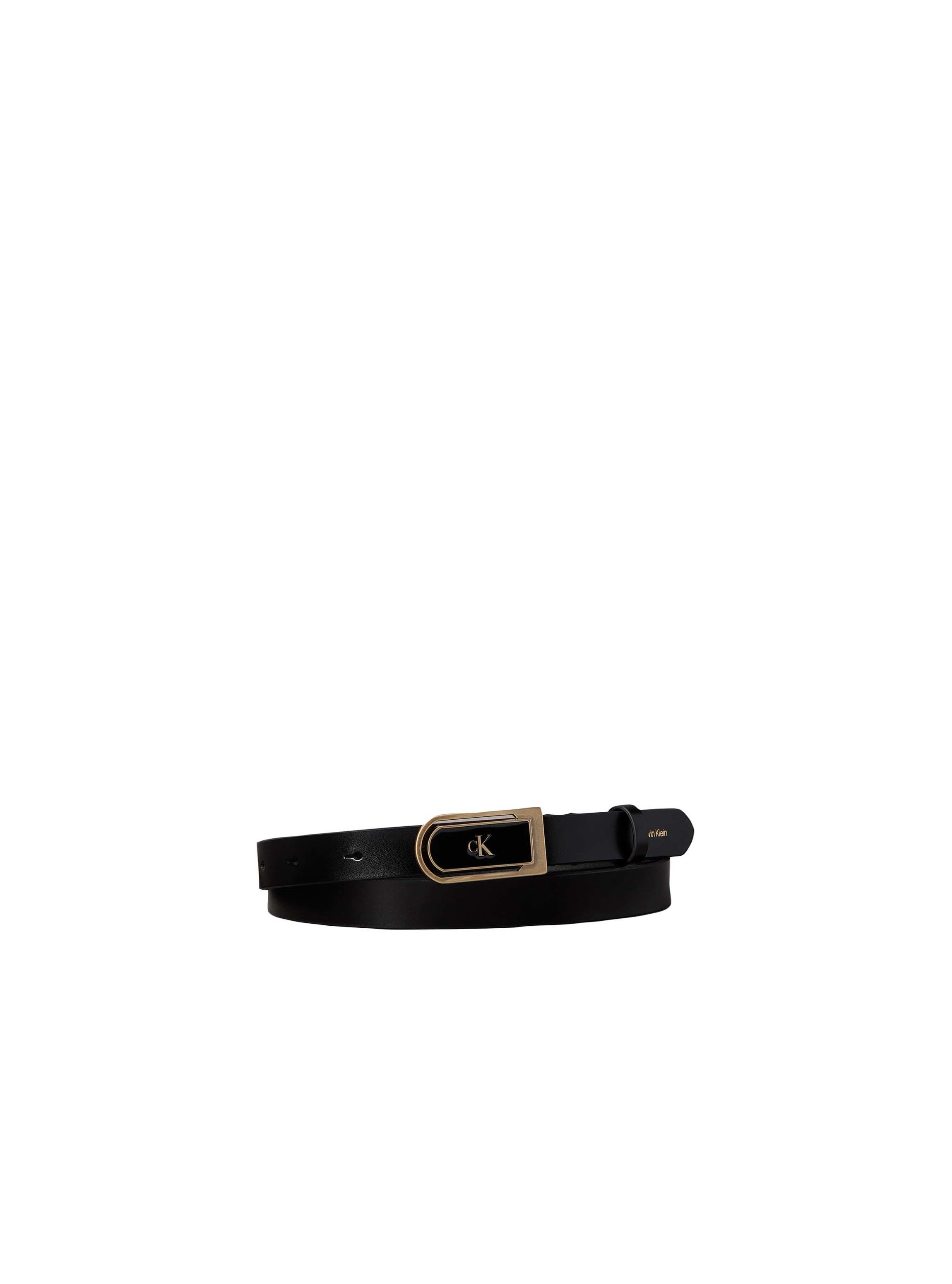 Calvin Klein Ledergürtel ROUND CK ENAMEL PLAQUE 20MM Regular fit und größenverstellbar