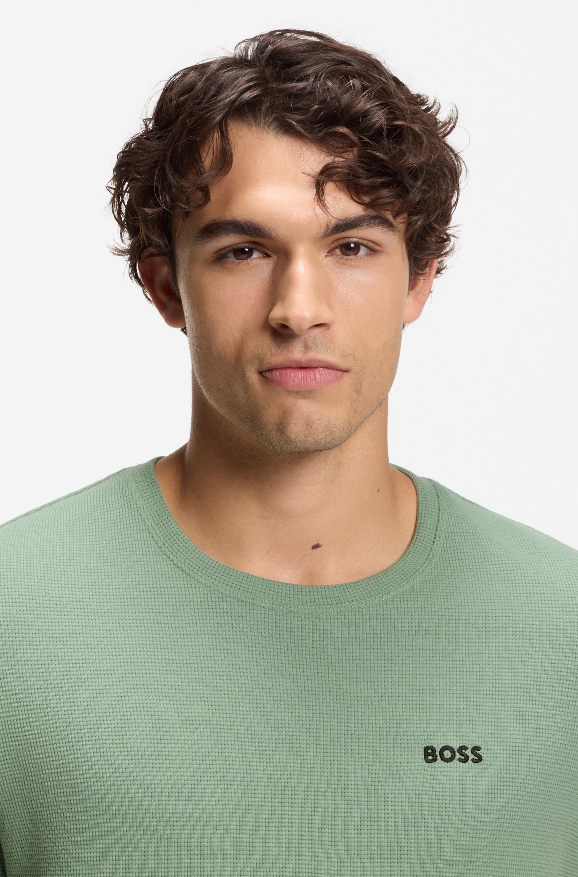 BOSS Pyjamaoberteil Waffle T-Shirt günstig online kaufen