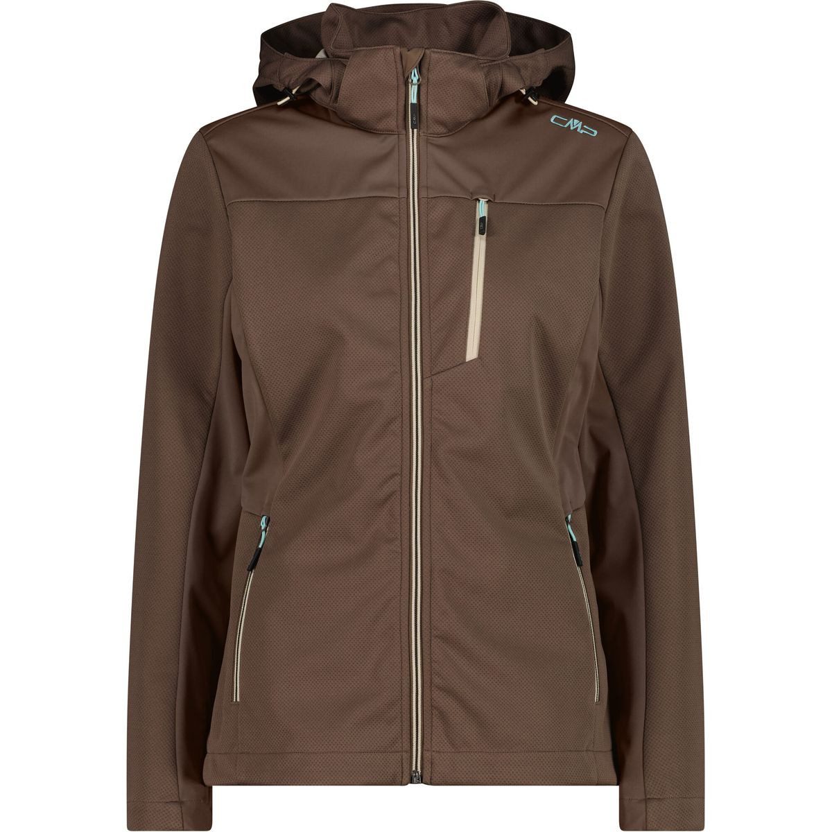 CMP Softshelljacke Woman Jacket Zip Hood Vielseitige Damen-Softshelljacke mit abnehmbarer Kapuze, ideal für