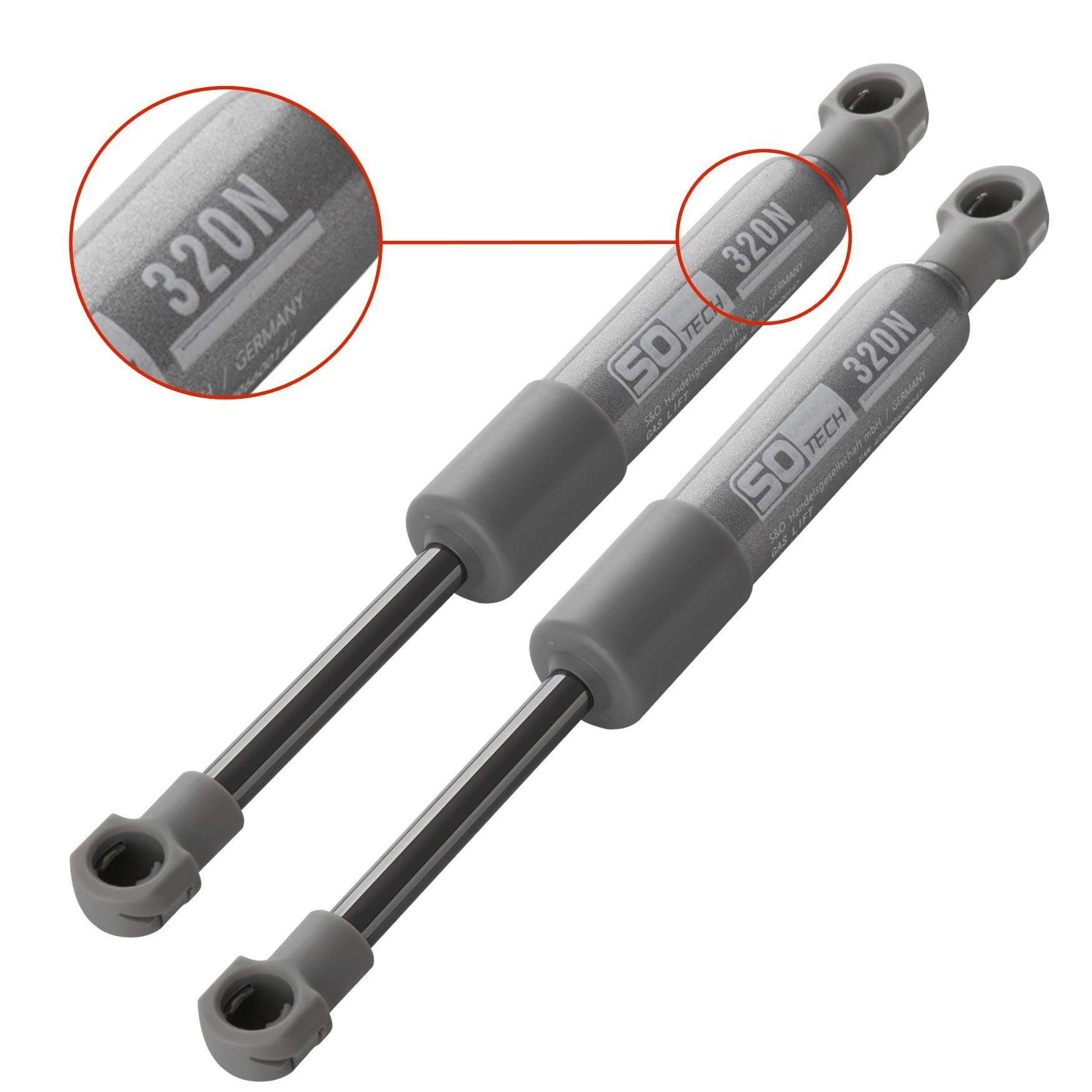 SO-TECH® Möbelbeschlag Original-Ersatzteil für Kesseböhmer Soft-Lift- und HSB (2 St), Kompressionsfeder 320N für KESSEBÖHMER Lift-o-Mat