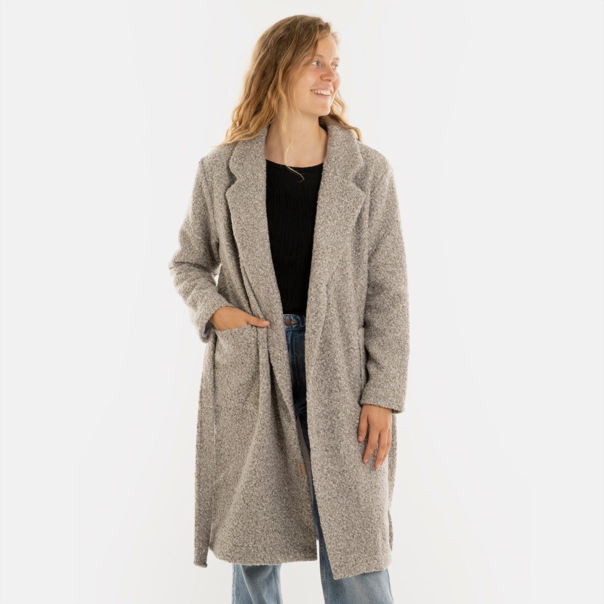 Knit Factory Strickmantel Esra Mantel Grau 40/42 (Set, 1-tlg., Spar-Set) Strick accesoires Wohnen sale winter herbst deko mode Damen Herren