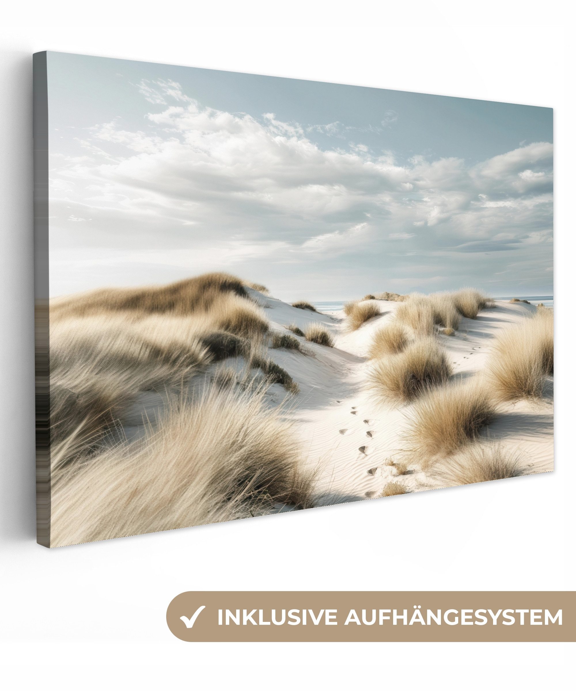 OneMillionCanvasses® Leinwandbild Dünen - Gras - günstig online kaufen