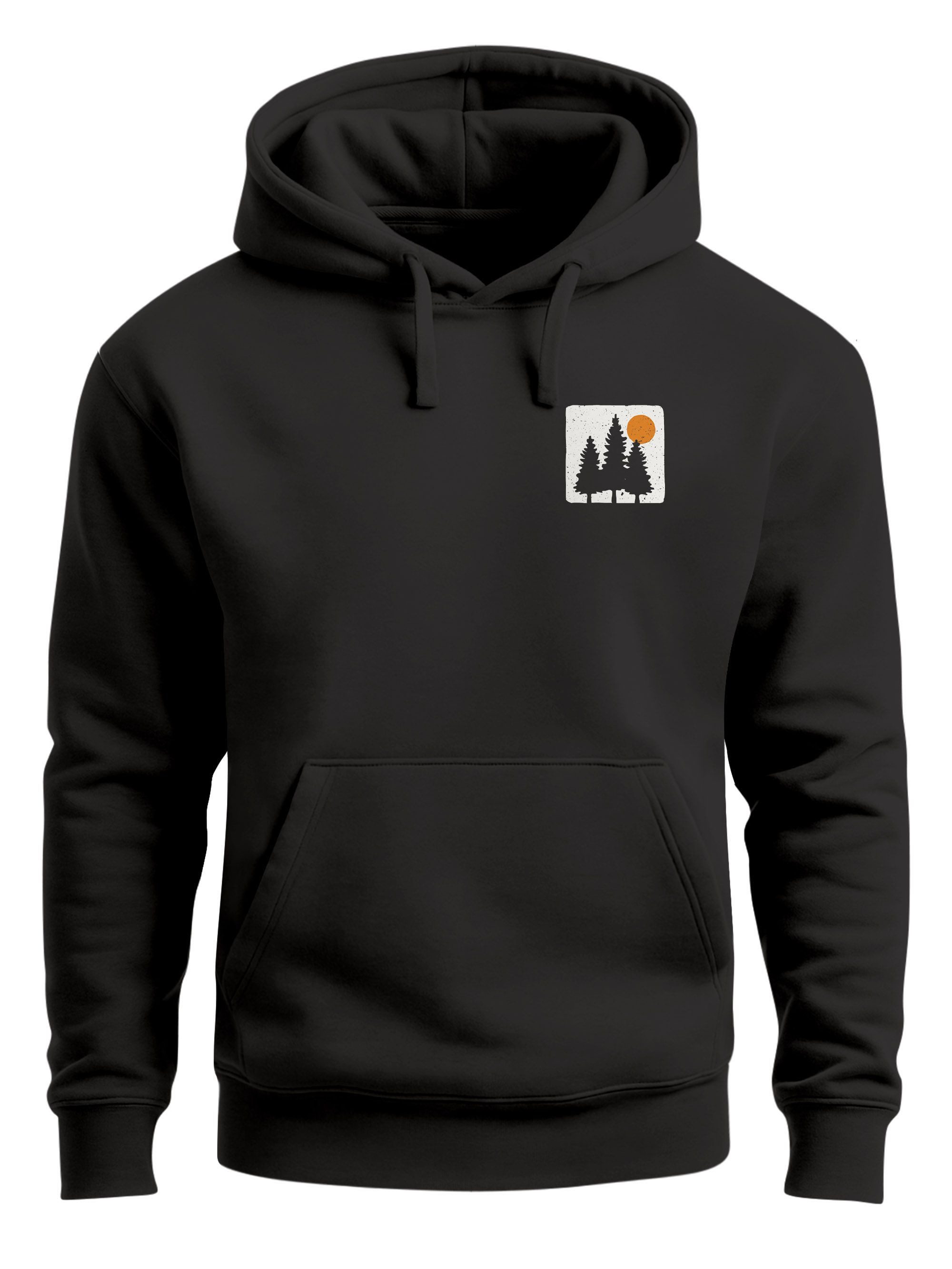 Neverless Hoodie Herren Hoodie mit Bäumen günstig online kaufen