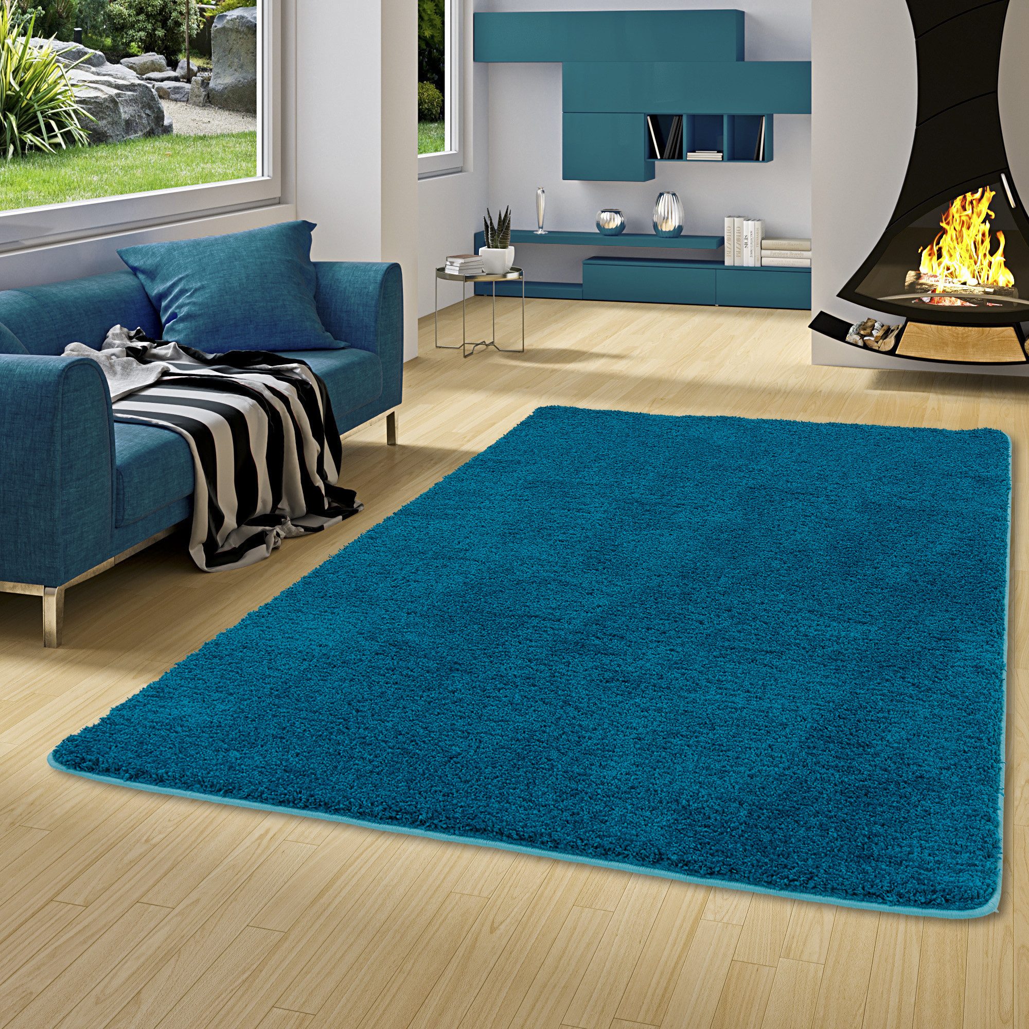 Snapstyle Hochflor-Teppich Luxus Hochflor Langflor Teppich Milano, Rechteckig, Höhe: 43 mm