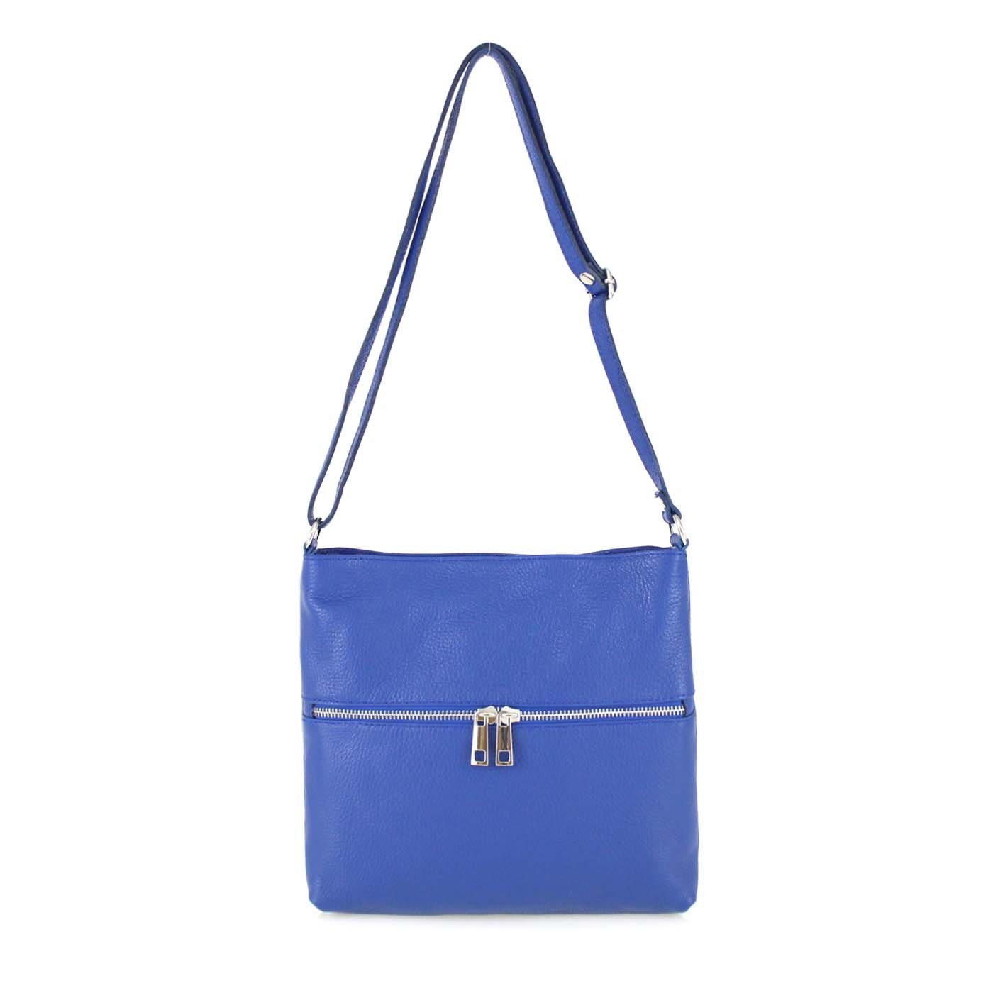 ITALYSHOP24 Schultertasche Made in Italy Damen Leder Tasche CrossOver, als Handtasche, Umhängetasche, Shopper tragbar