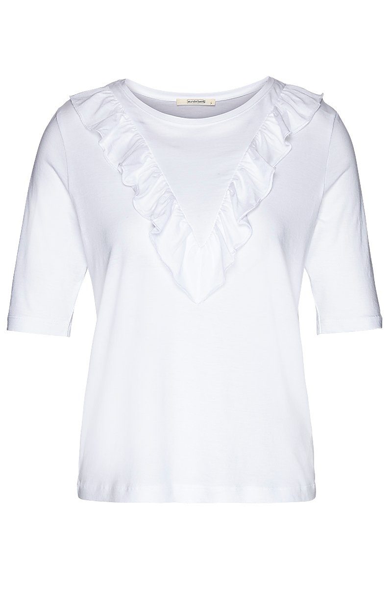 wunderwerk Rundhalsshirt Volant tee günstig online kaufen