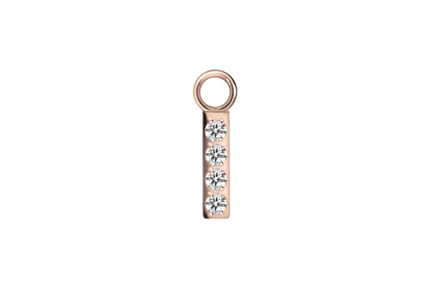Piercing-Set Chirurgenstahl Anhänger für Clicker KRISTALLBALKEN