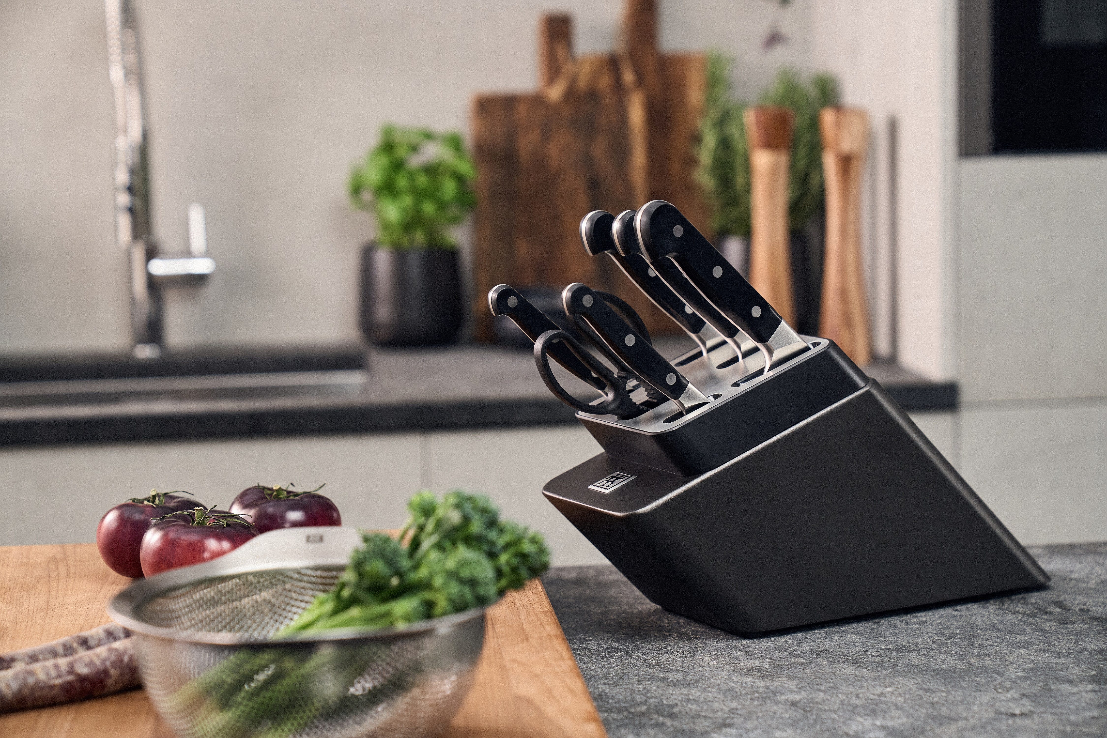 Zwilling Messerblock Pro (7tlg), Made in Germany, selbstschärfender Messerblock, Sonderschmelze