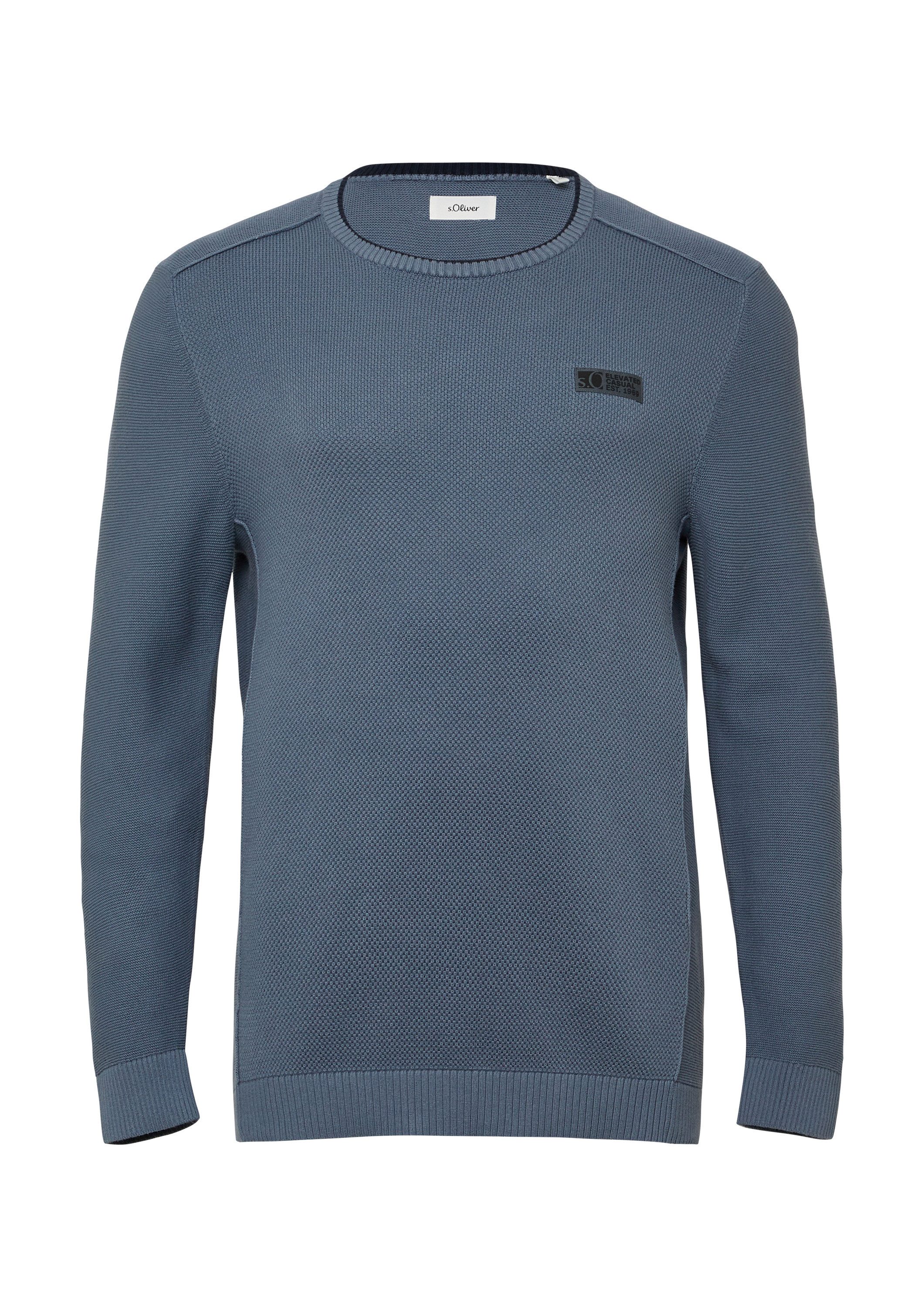 s.Oliver Kurzarmpullover Strickpullover Strickpullover aus Baumwolle günstig online kaufen