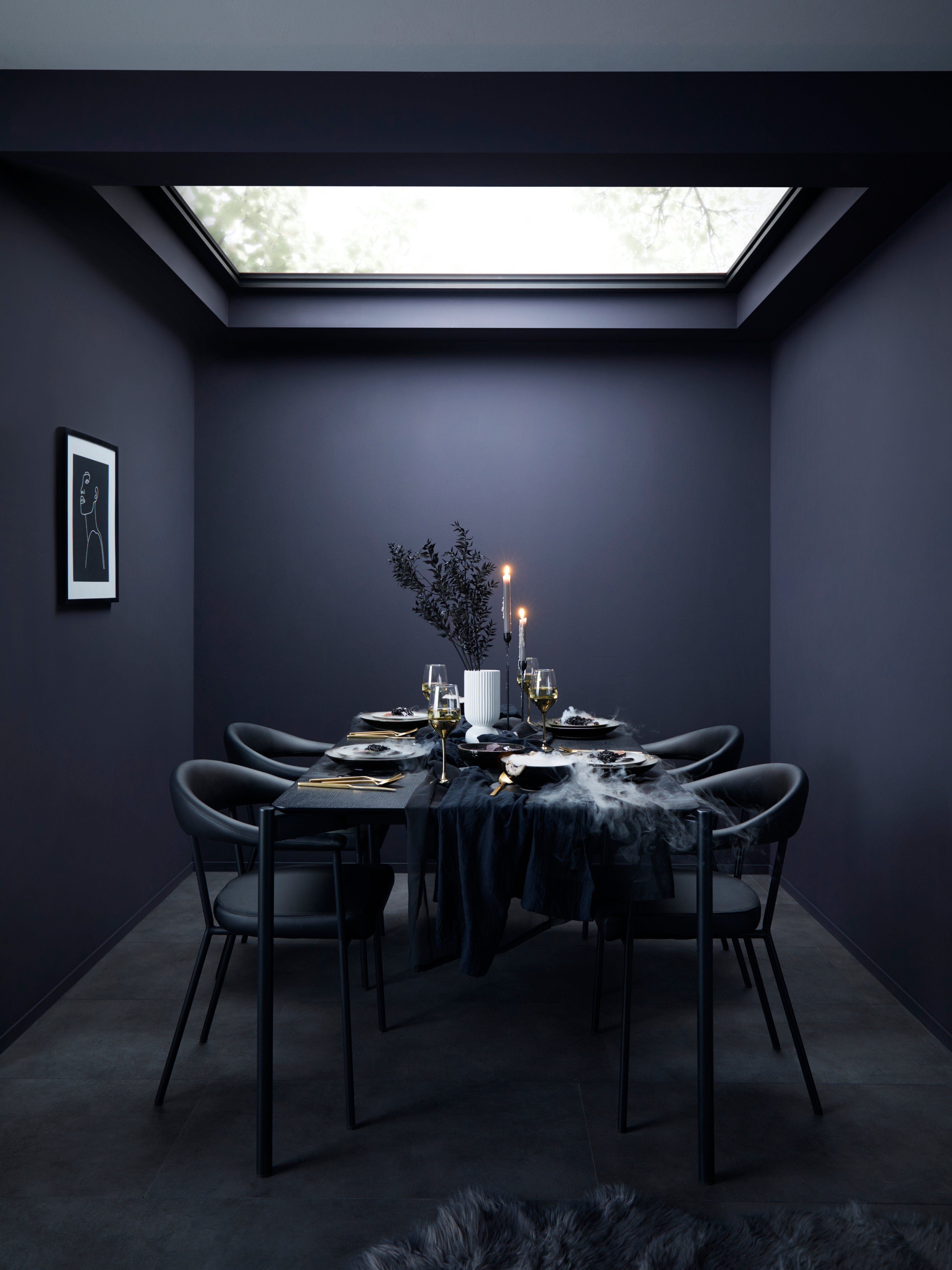 schönem Metallbeine, Bezug, aus GROUP schwarze 2 cm St), ACTONA Esszimmerstuhl (Set, Kunstleder Alice Sitzhöhe 48