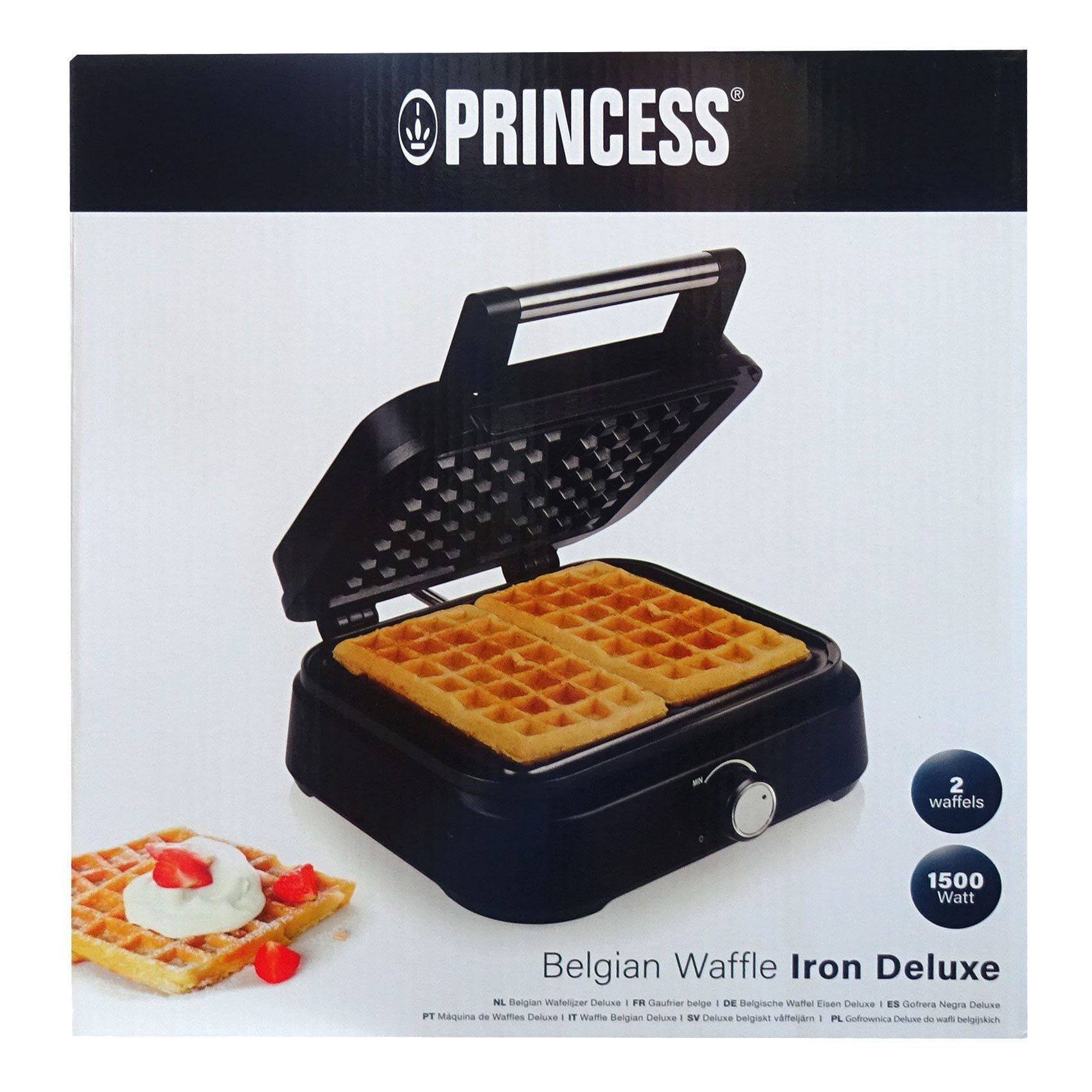 Princess Waffeleisen 132398 Belgisches Waffeleisen Deluxe
