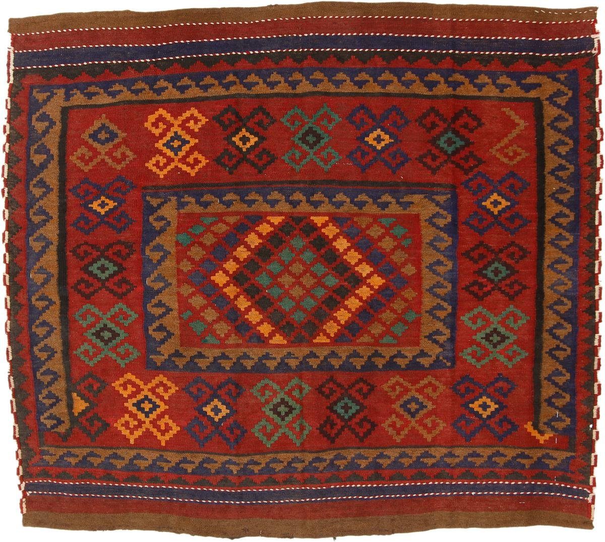 Orientteppich Kelim Afghan Antik 127x142 Handgewebter Orientteppich, Nain Trading, rechteckig, Höhe: 3 mm