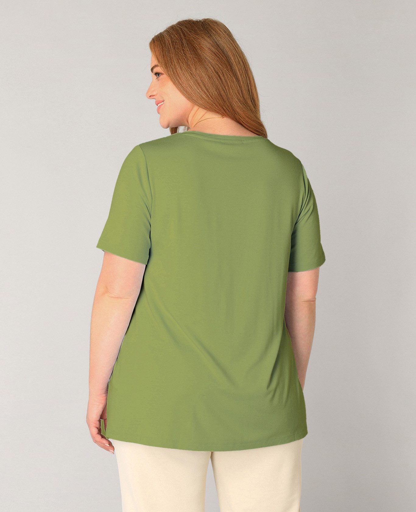 Base Level Curvy T-Shirt Alba mit V-Ausschnitt günstig online kaufen