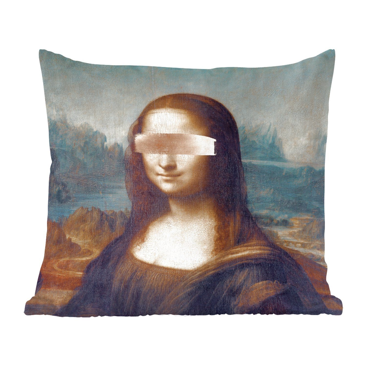 MuchoWow Dekokissen Mona Lisa - Leonardo da Vinci - Kunst, Zierkissen mit Füllung für Wohzimmer, Schlafzimmer, Deko, Sofakissen