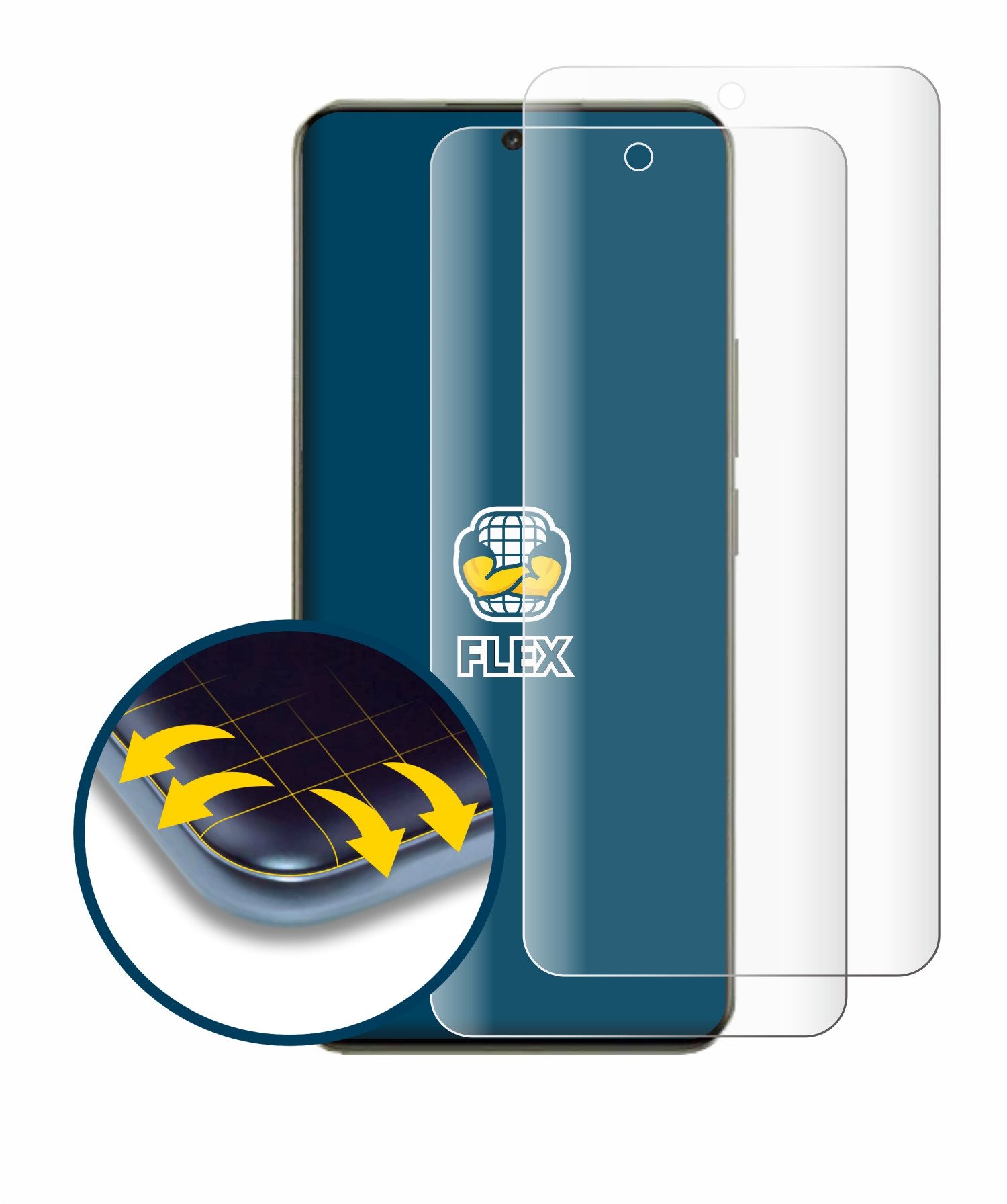 BROTECT Displayschutzfolie Fullscreen Schutzfolie für realme 14 Pro Plus, 2 Stück, Displayschutz Folie Fullcover Klar Transparent