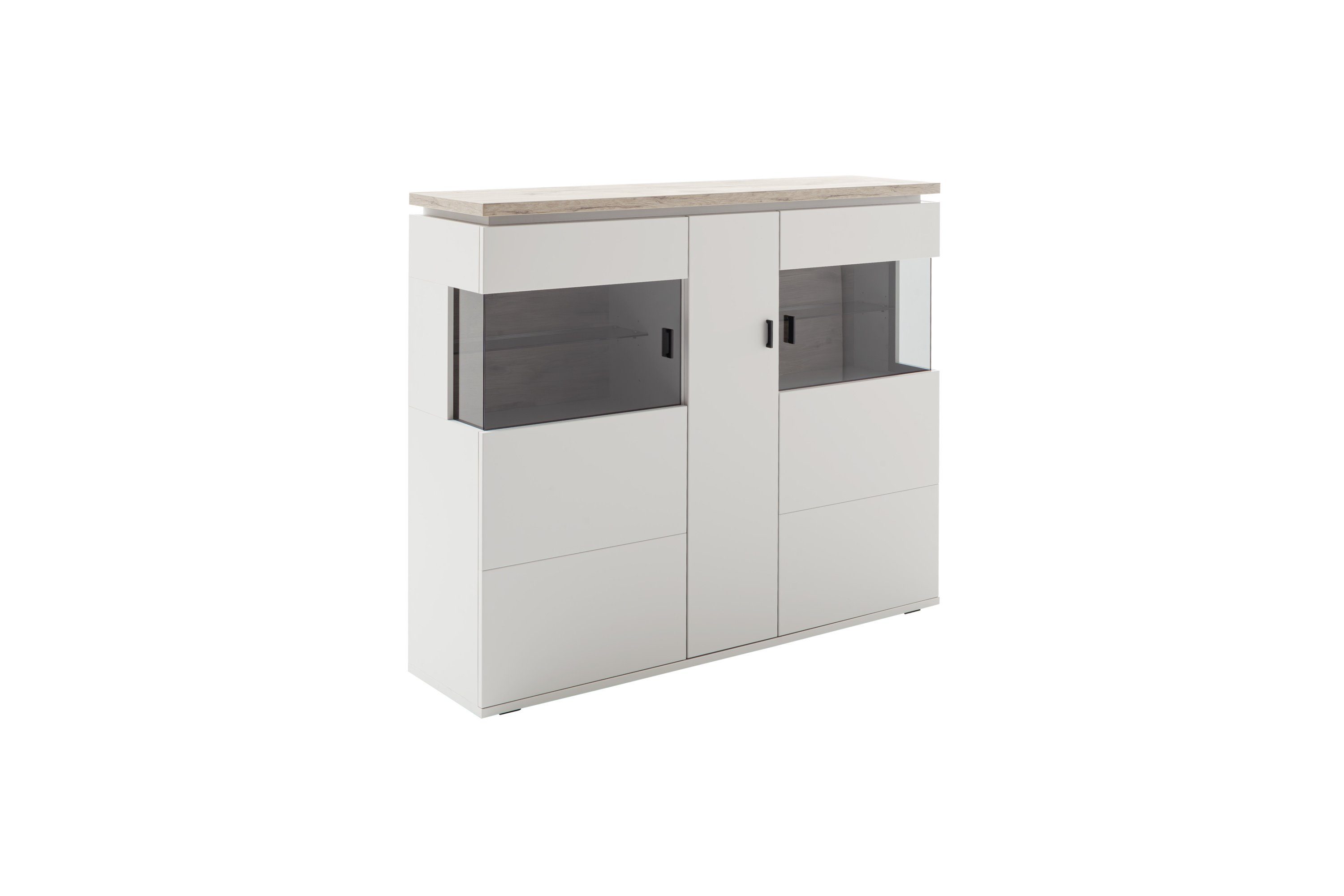 HARPER Highboard Highboard HARPER MANAGUA BHT 150x124x37 cm Hochkommode