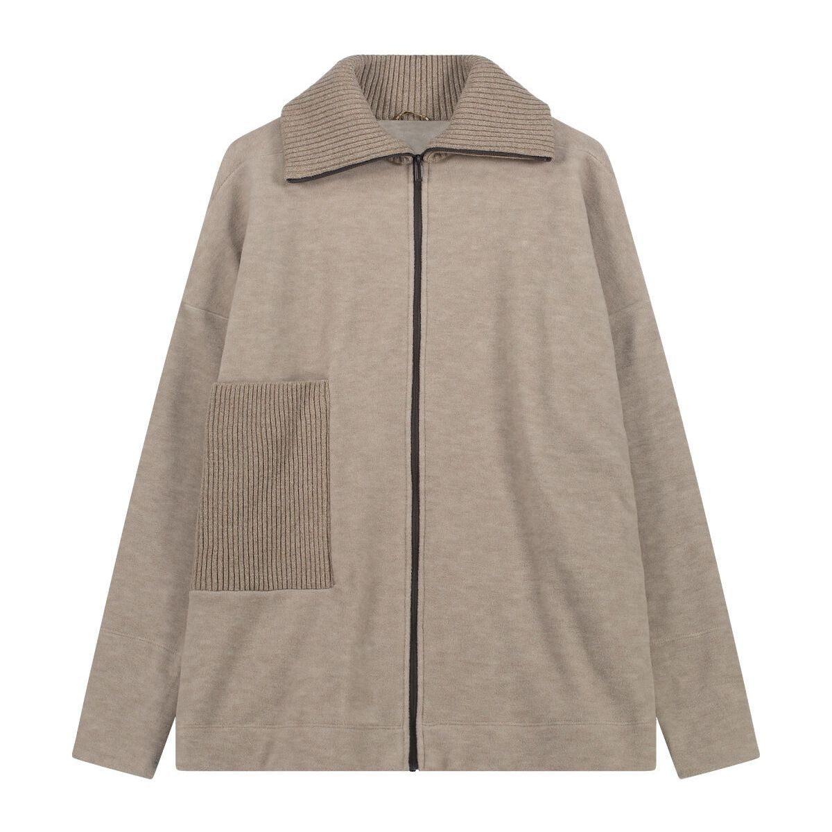 Jeanne Baret Kapuzenstrickjacke Wallis Jacket Eleganter und vielseitiger Long Cardigan aus hochwertigem Wollfleece