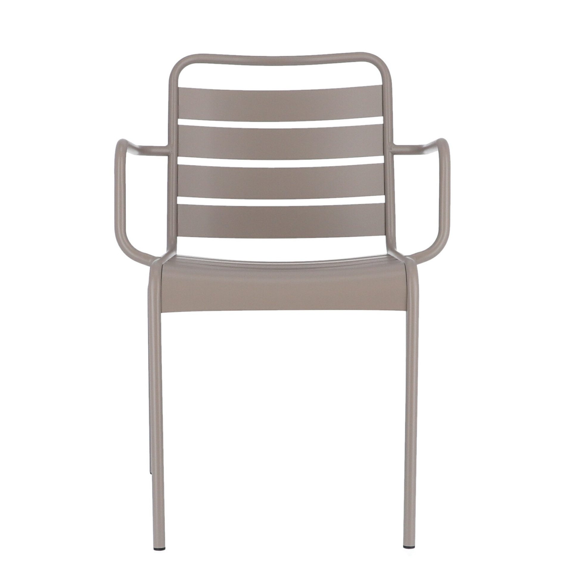 Fiam Stuhl Mya Metal aus Aluminium, Taupe