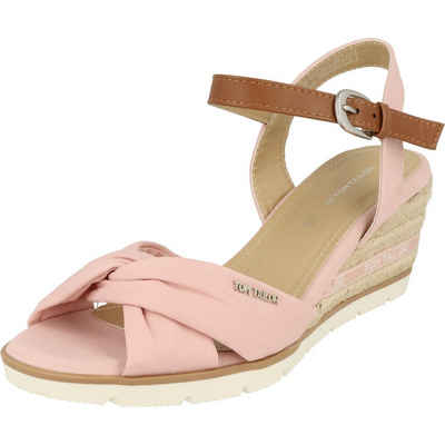 TOM TAILOR Damen Schuhe 5390407 bequeme Wedge Keilsandalette Gepolstert