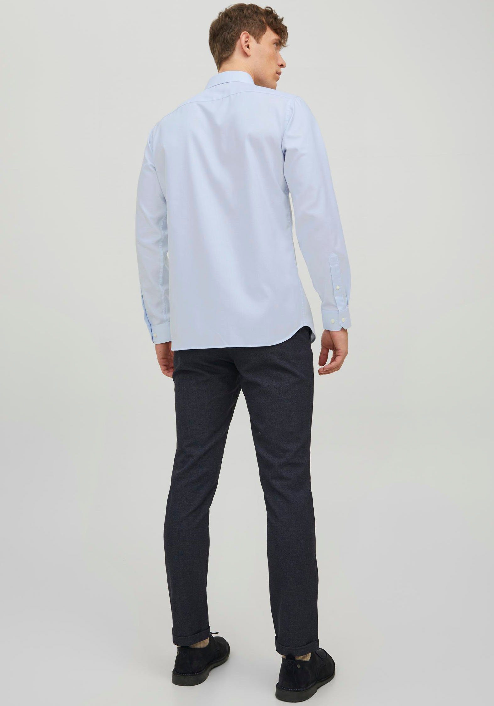 Jack & Jones Langarmhemd JPRBLAPARKER Slim Fit Hemd, atmungsaktiv, ideal für den Alltag Baumwolle, slim fit