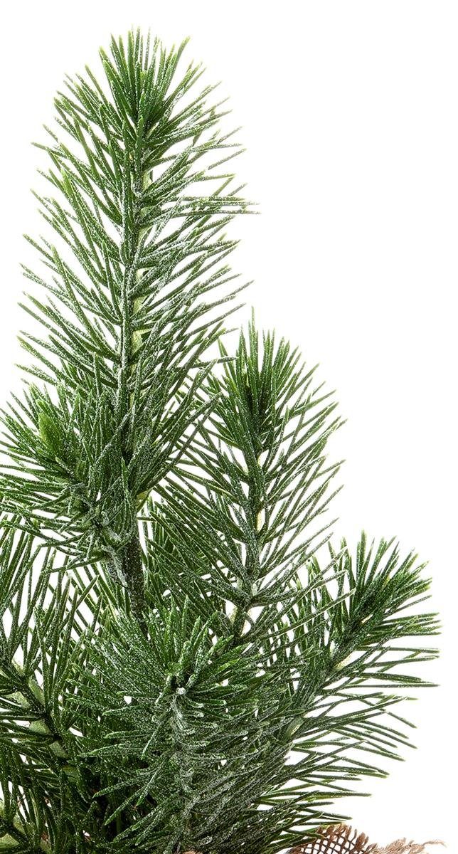 Künstlicher Deko-Tannenaum im 20x31cm Jutesack mini dekojohnson grün Weihnachtsbaum