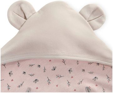 Babydecke Baby Einschlagdecke, Snuggle N Dream beige bloom, Hauck, mit Kapuze