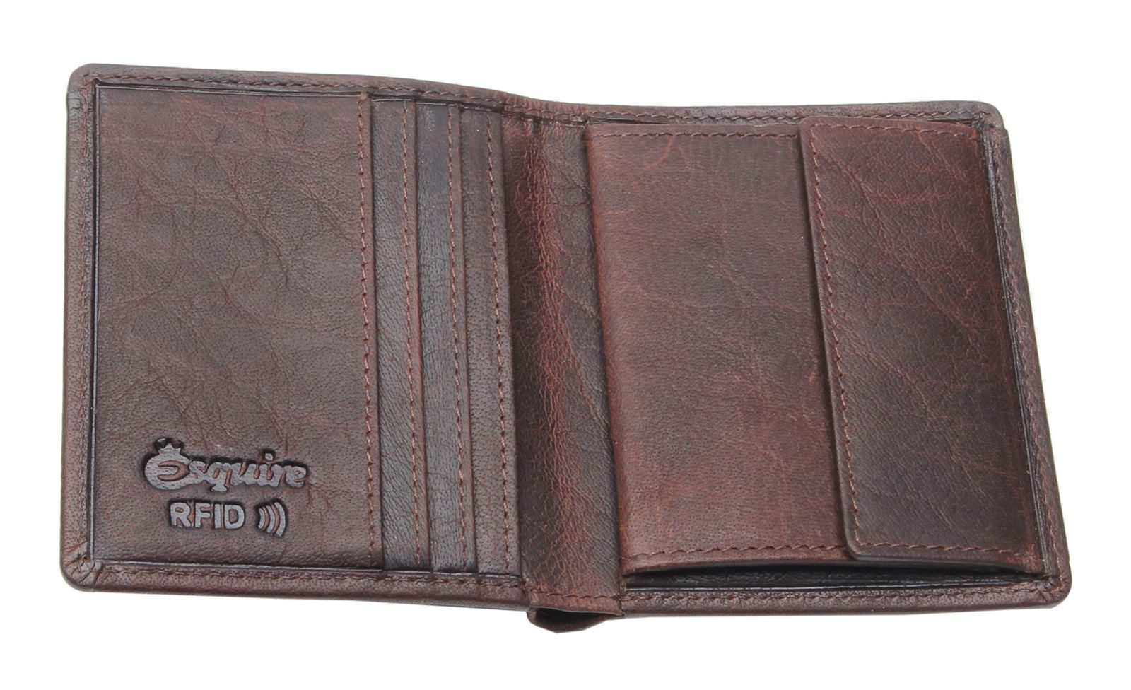 Esquire Geldbörse Wallet, aus echtem Büffelleder mit RFID-Blocker Schutz