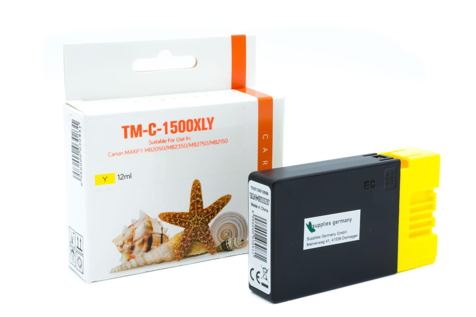 Supplies Germany PGI-1500 XLY / 9195B001 Tintenpatrone (1-tlg., Tintenpatrone gelb gelb)