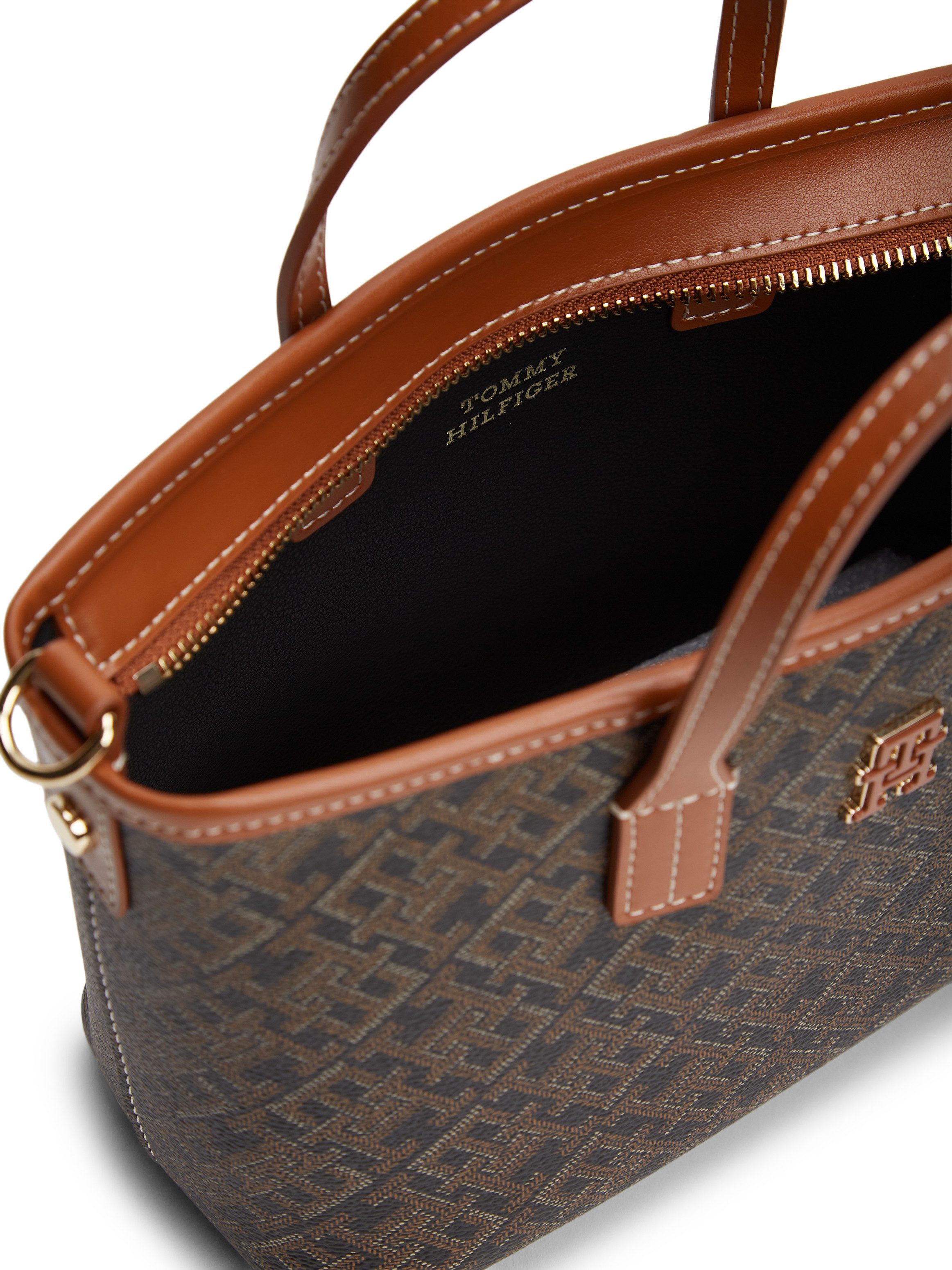 Tommy Hilfiger Tragetasche TH MONOPLAY MINI TOTE LE, Damen Handtasche, Umhängetasche, Schultertasche mit TH-Allover-Druck – Bild 4 von 5