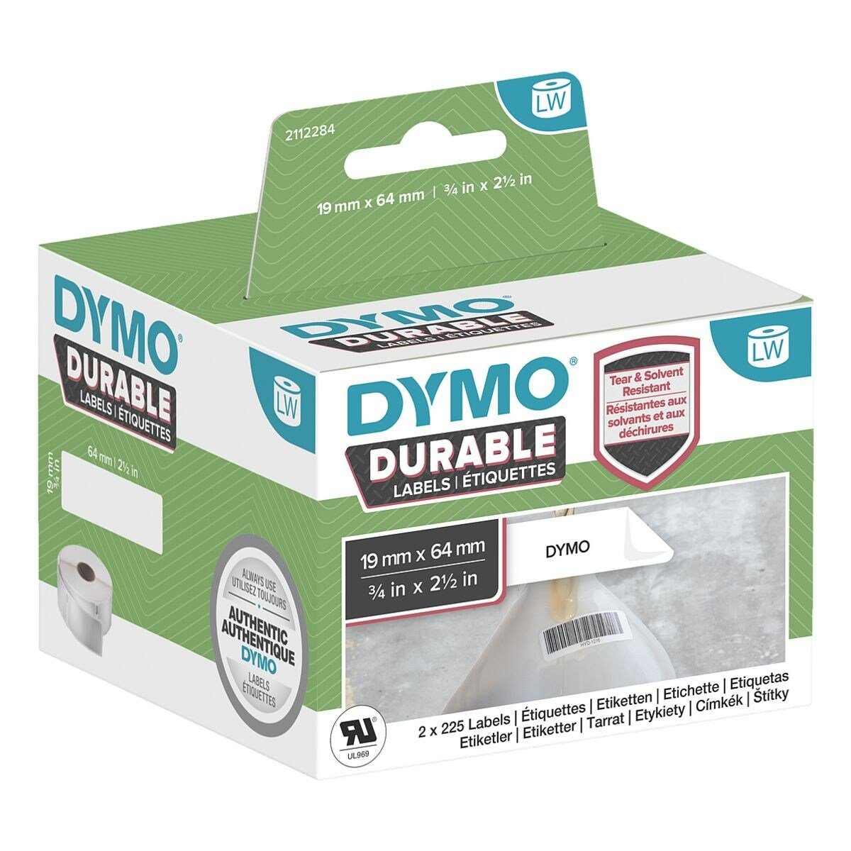 DYMO Thermorolle 2112284, 900 Adress-Etiketten, B/L: 19/64 mm