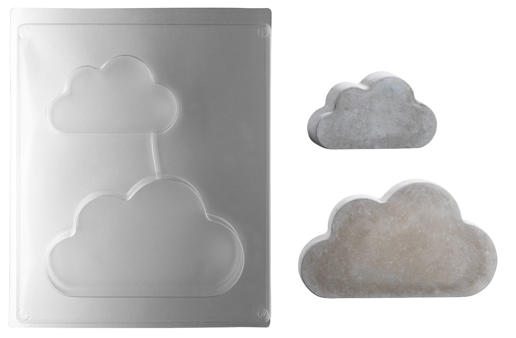 Rayher Modellierwerkzeug Gießform Wolken, 2 Formen | Modellierwerkzeuge