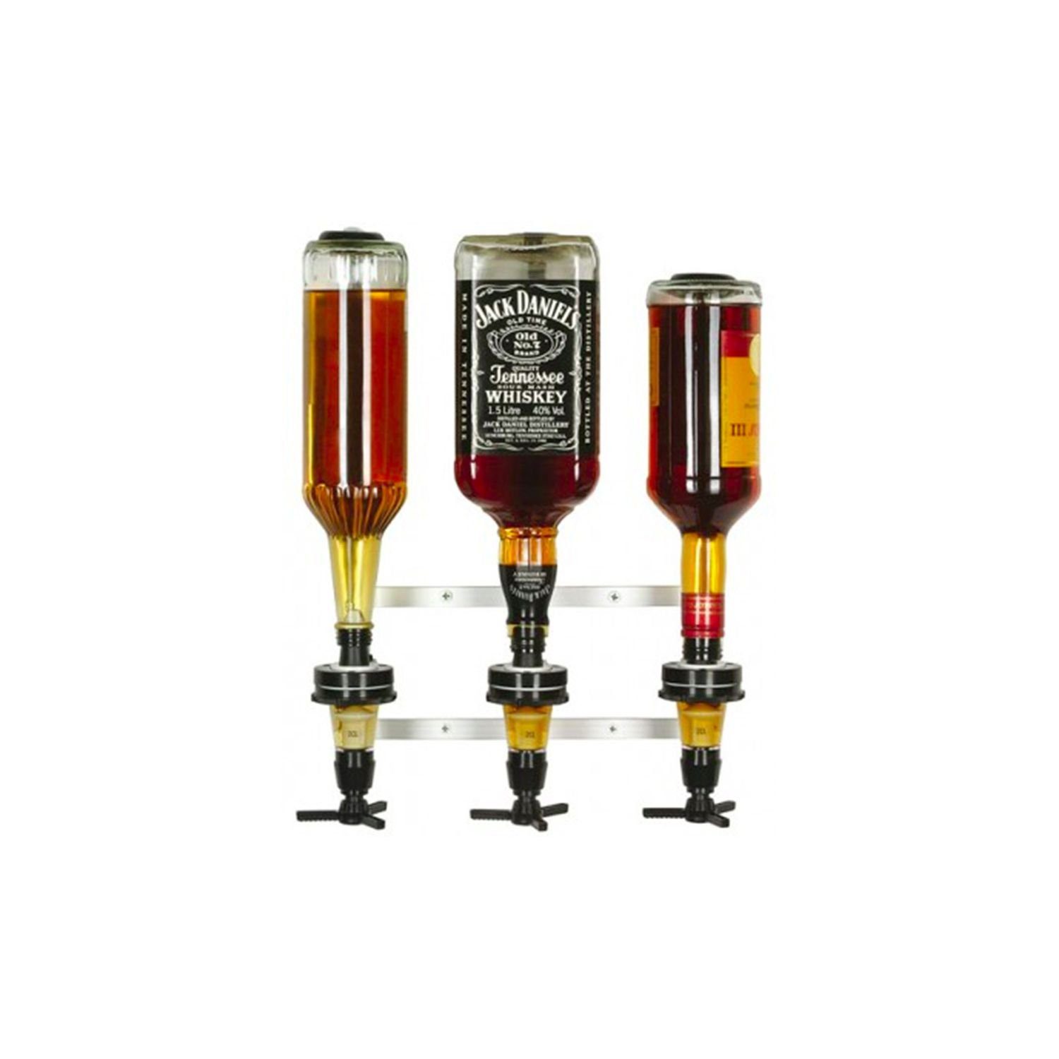 Flaschenhalter Profi Wandhalter für 0,7 - 1,0L Flaschen -Wandhalterung für 3 Flaschen