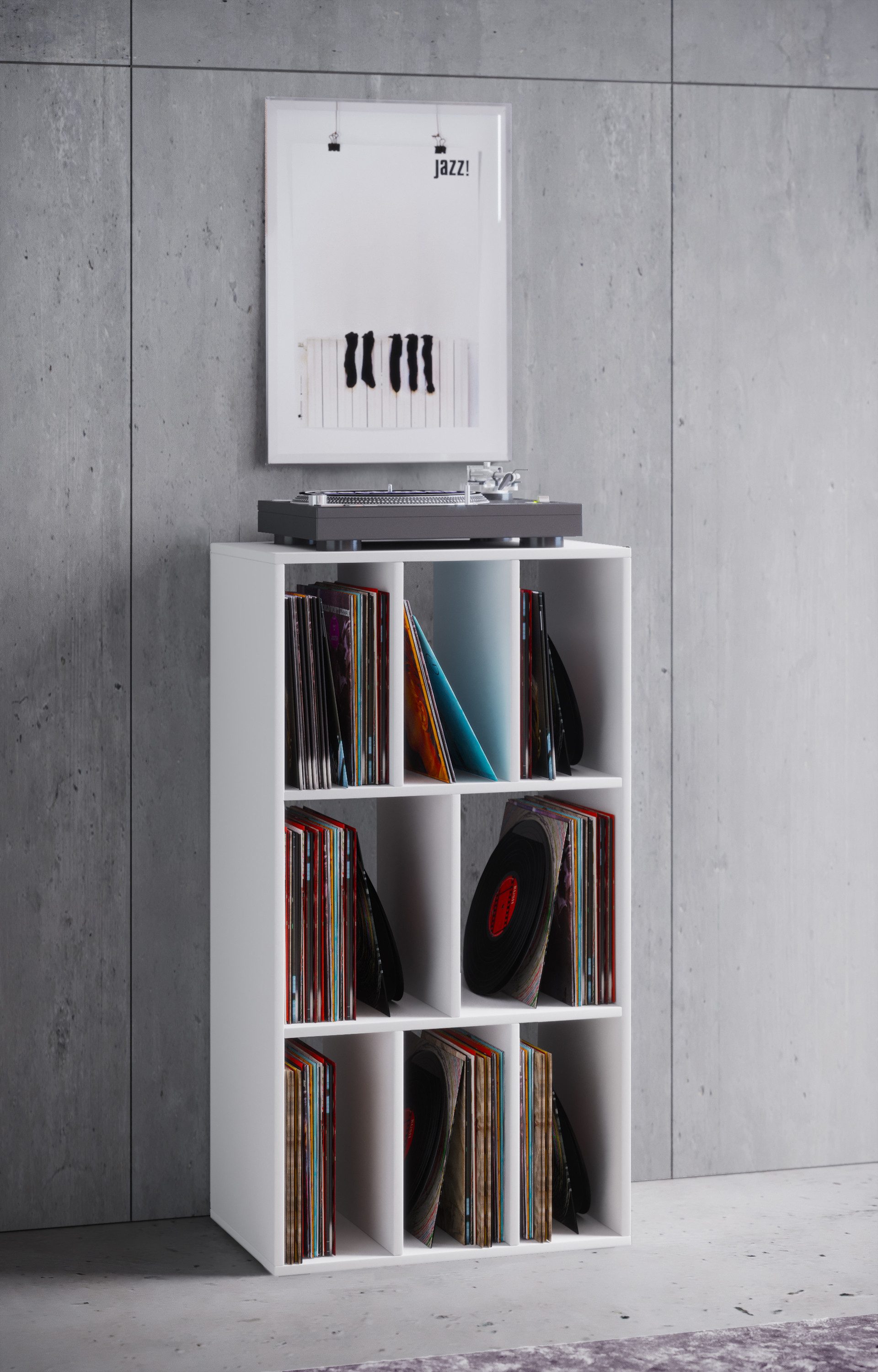 VCM Standregal Schallplattenregal Raumteiler LP Schaltino günstig online kaufen