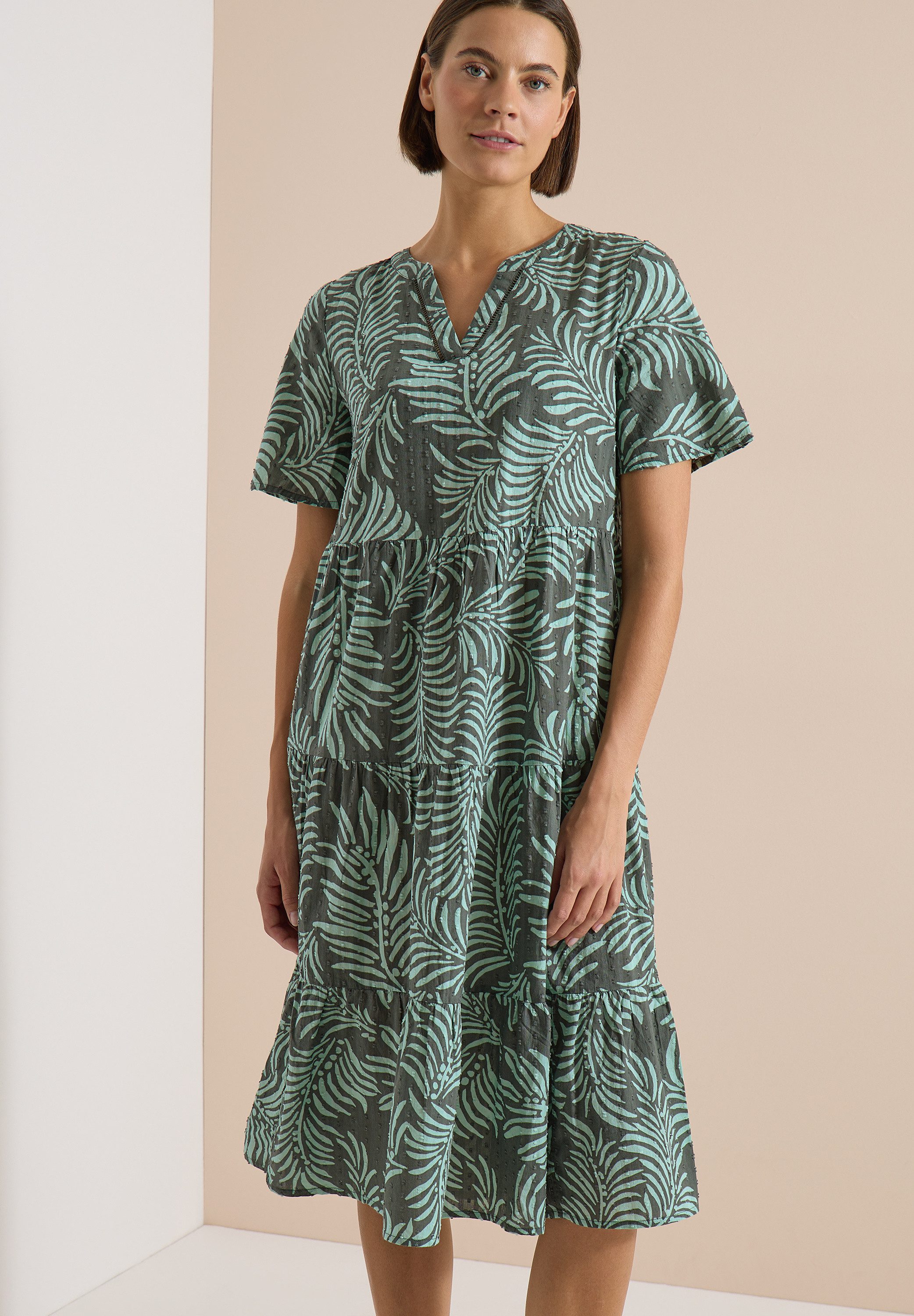 CECIL Midikleid aus 100% Baumwolle