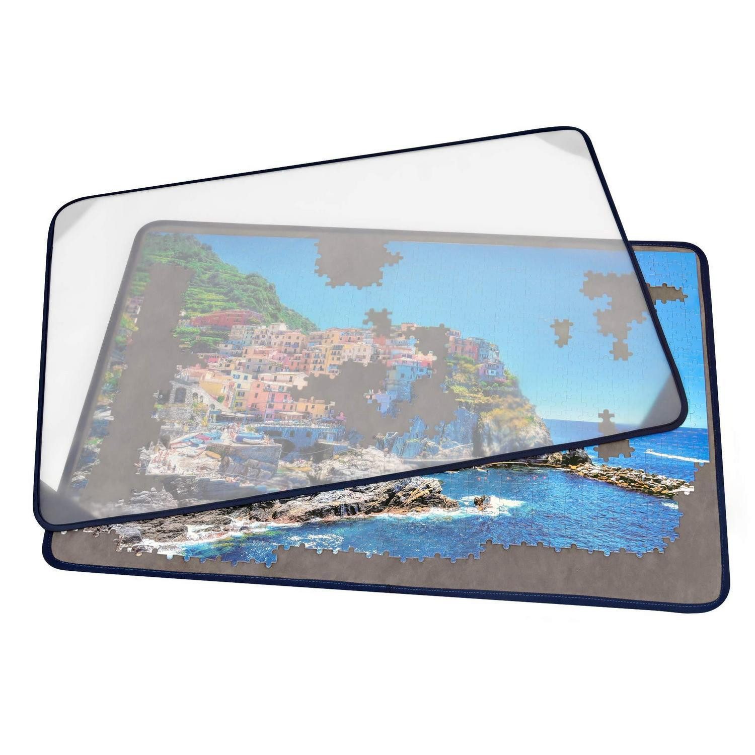 LuxusKollektion Puzzlematte Puzzle Board staubdicht grau 1000 Teile