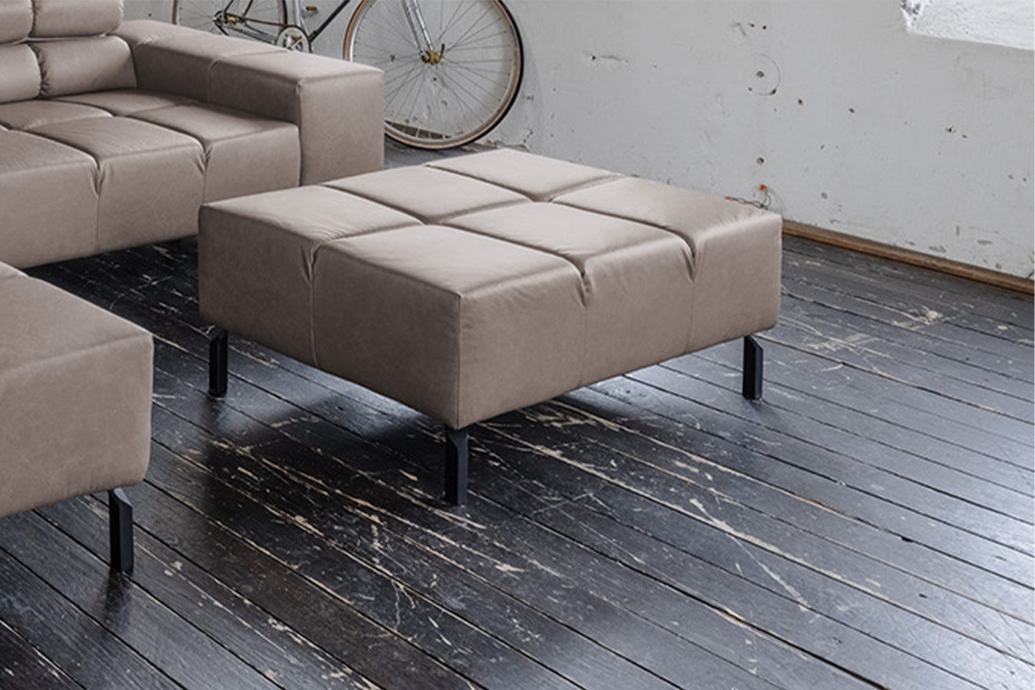 KAWOLA Hocker NELSON, Hockerbank verschiedene Farben 107x71 cm