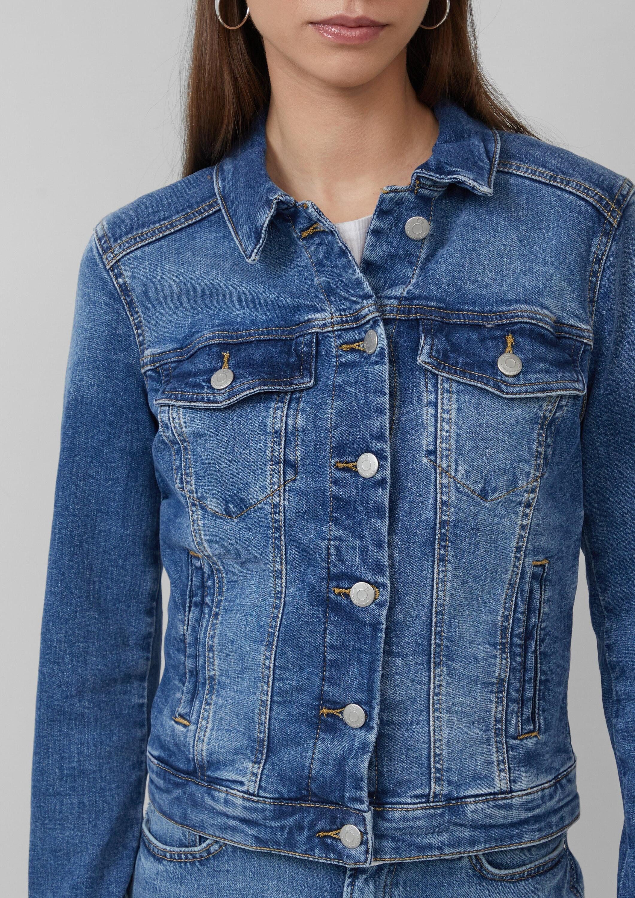 QS Funktionsjacke Indoor-Jacke Denimjacke in authentischer Waschung – Bild 4 von 5