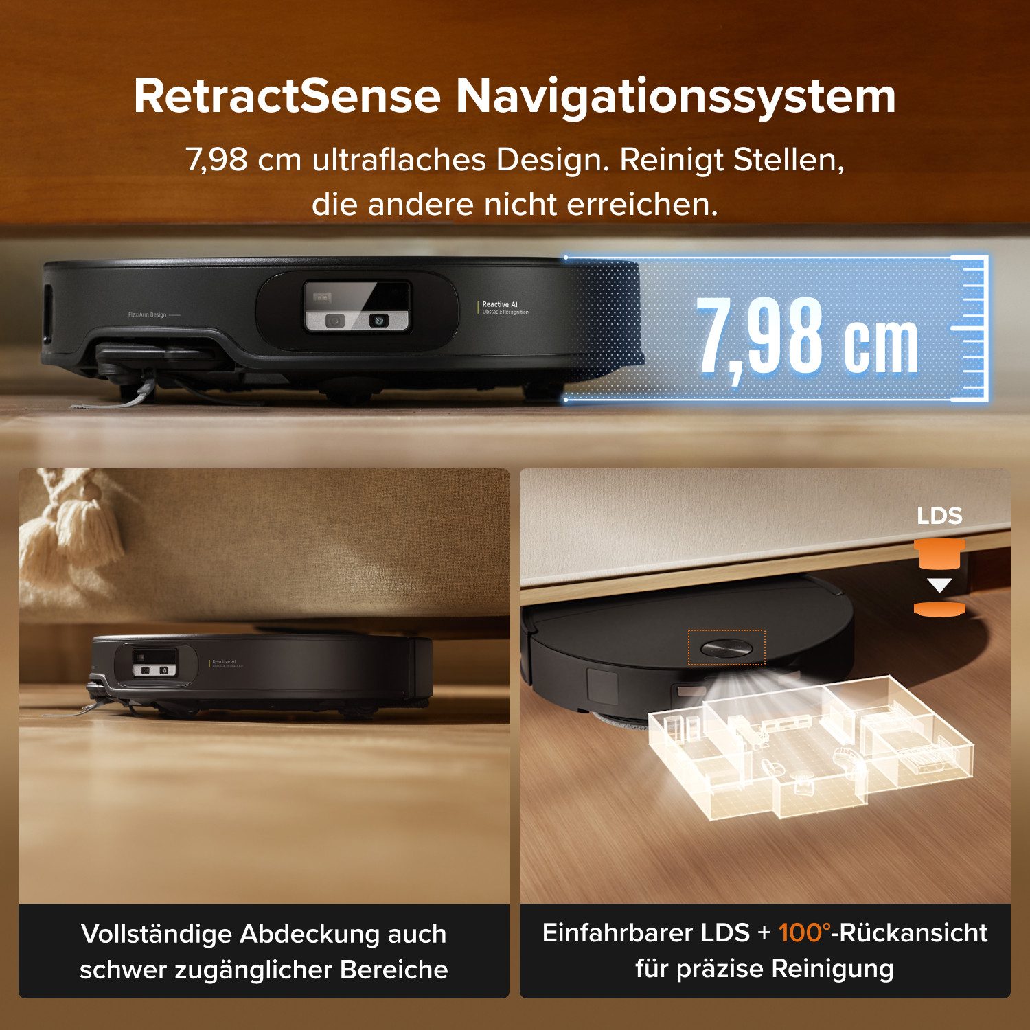 Roborock Saugroboter mit Wischfunktion Qrevo Edge 2, Dual Anti-Tangle System, 25.000 Pa