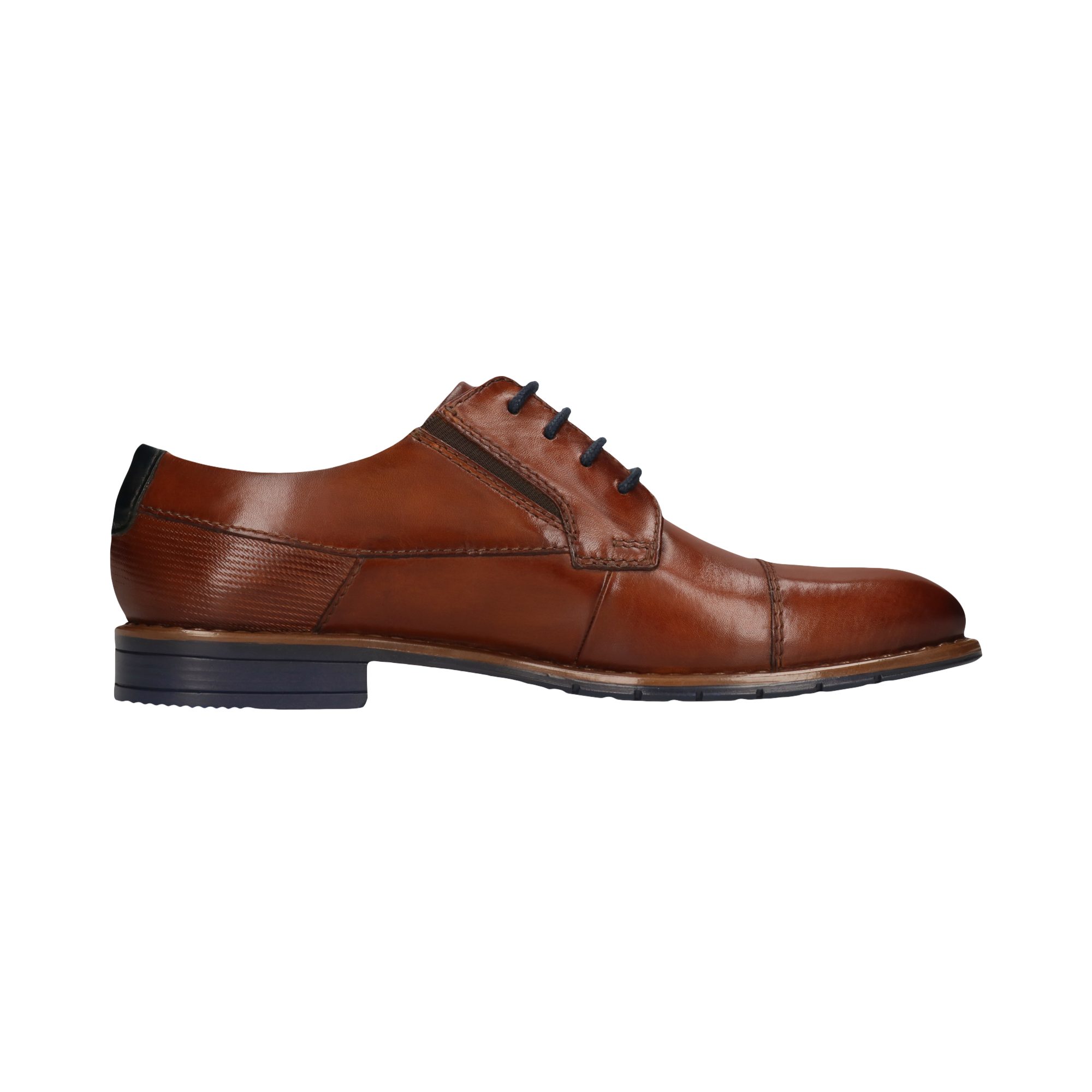 bugatti Schnürschuh, Blockabsatz, Abendschuh, Businessschuh mit Logoprägung