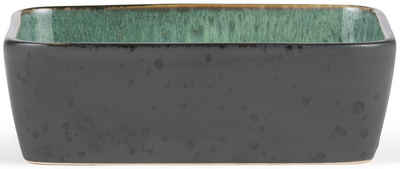 Bitz Auflaufform Auflaufform rechteckig black / green 19 x 14 cm, Steinzeug