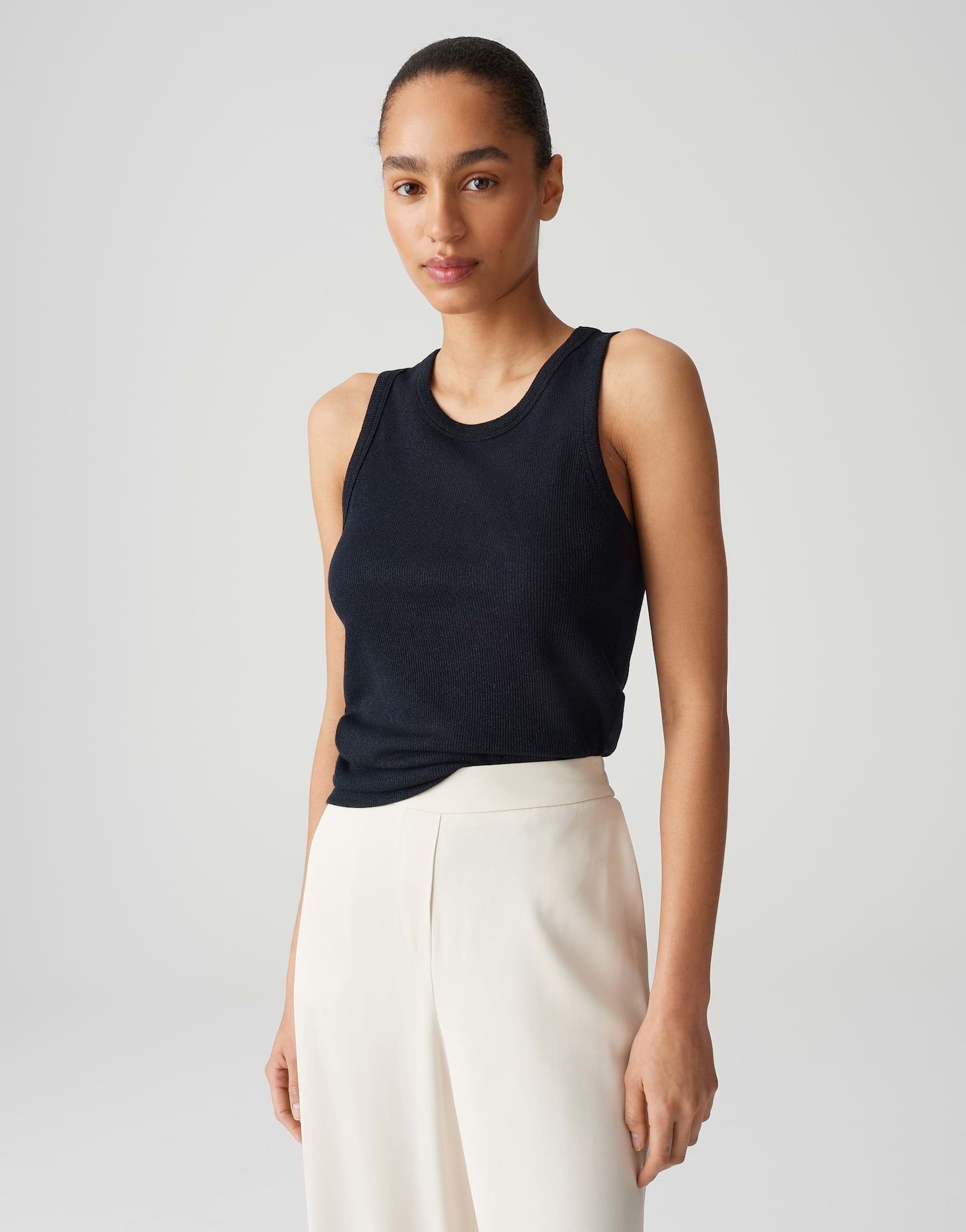 Tanktop ILESSO SPARKLE Slim mit Glitzer Effekt