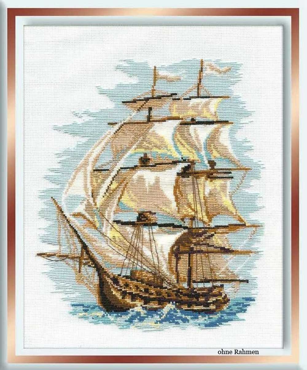 Riolis Kreativset Riolis Kreuzstich-Set "Schiff", Zählmuster, (embroidery kit by Marussia)