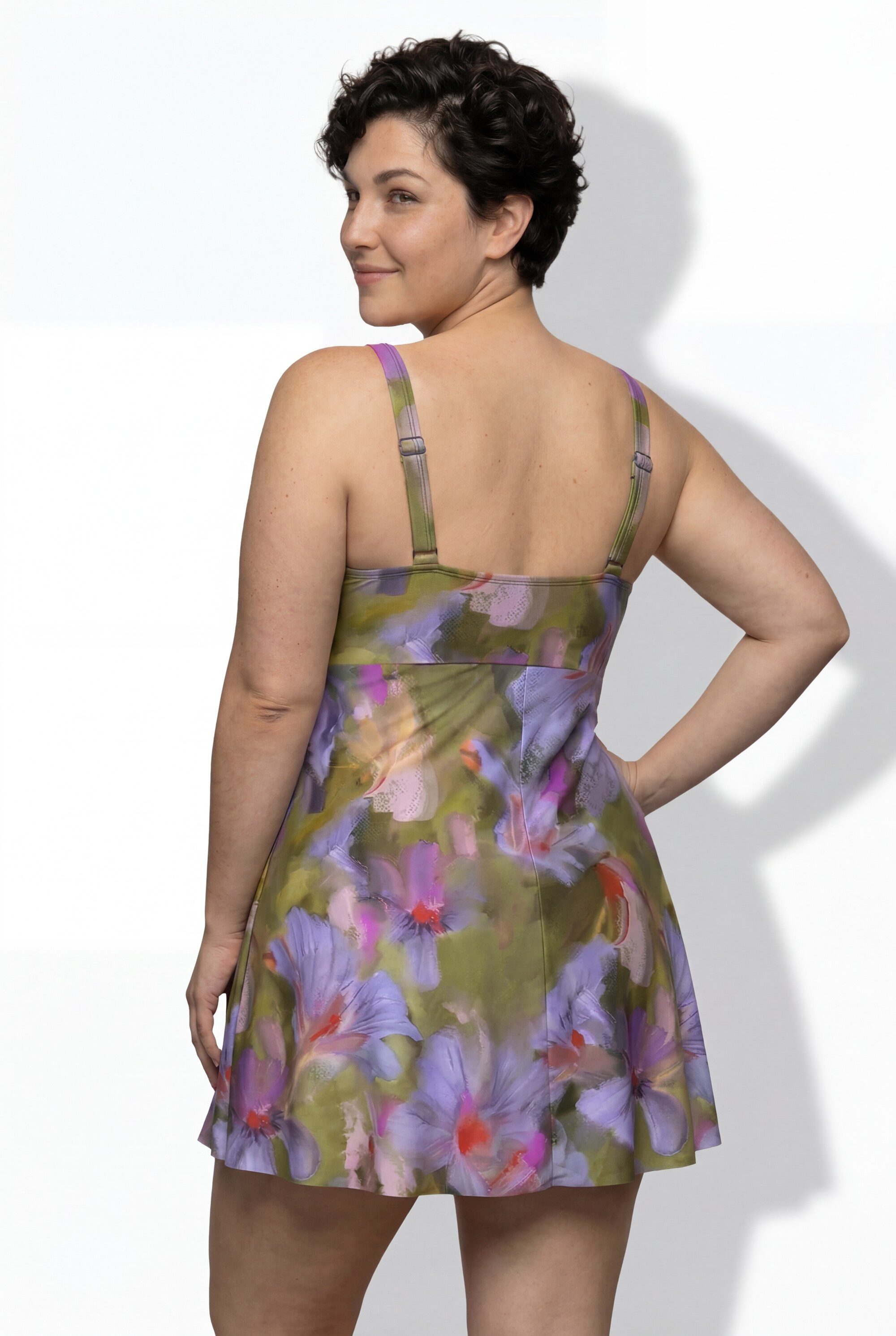 Ulla Popken Badekleid Badekleid Blüten Softcups Träger verstellbar