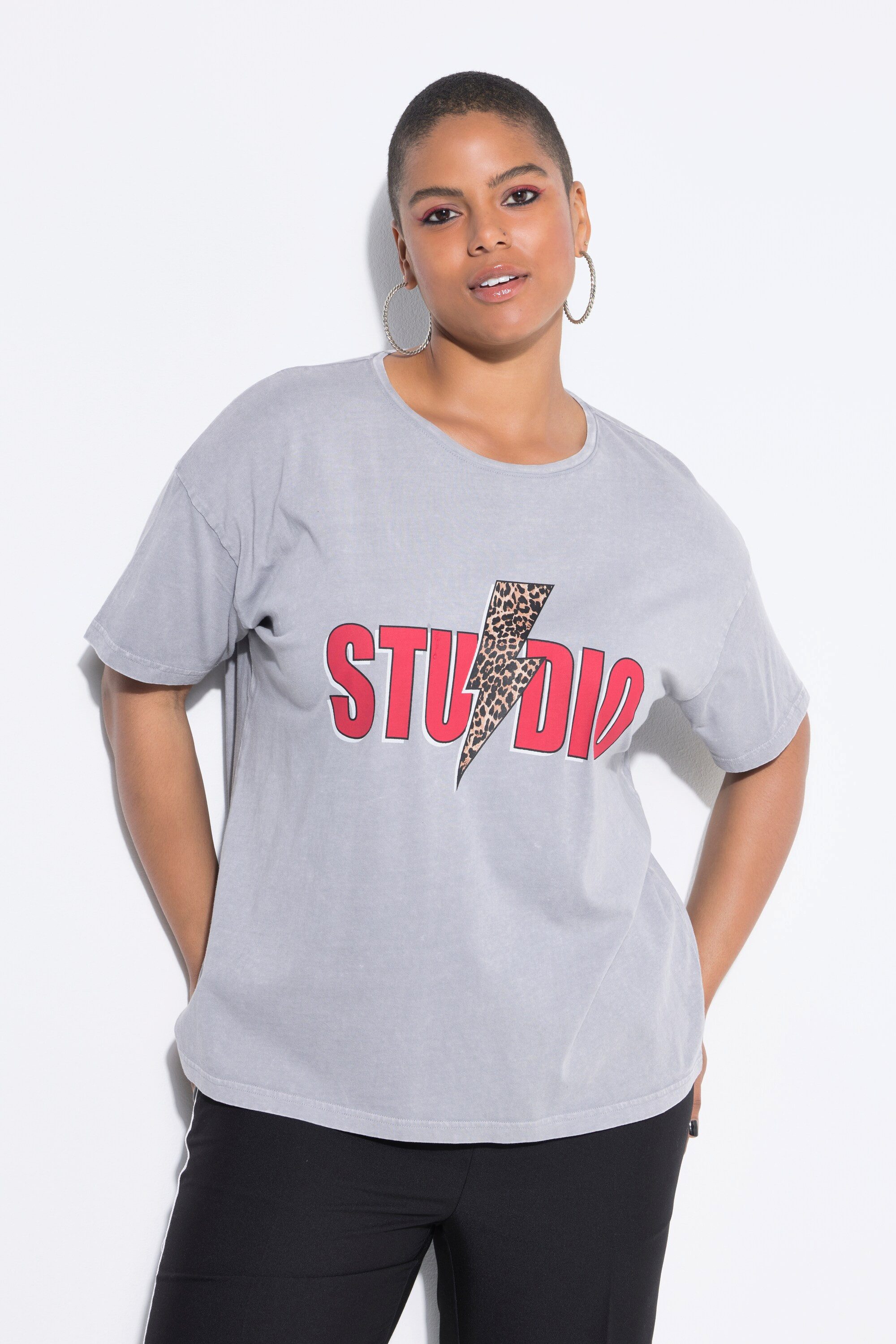 Studio Untold T-Shirt T-Shirt oversized Leo-Blitz Halbarm günstig online kaufen