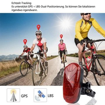 Gontence GPS-Fahrrad-Tracker, lange Standby-Zeit,SOS,Geschwindigkeitsalarm GPS-Tracker (Fahrrad-GPS-Tracker, iOS/Android-App)