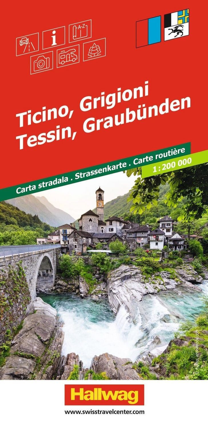 Tessin, Graubünden 1:200.000 Inkl. Ortsverzeichnis und Reiseinformatio / diverse