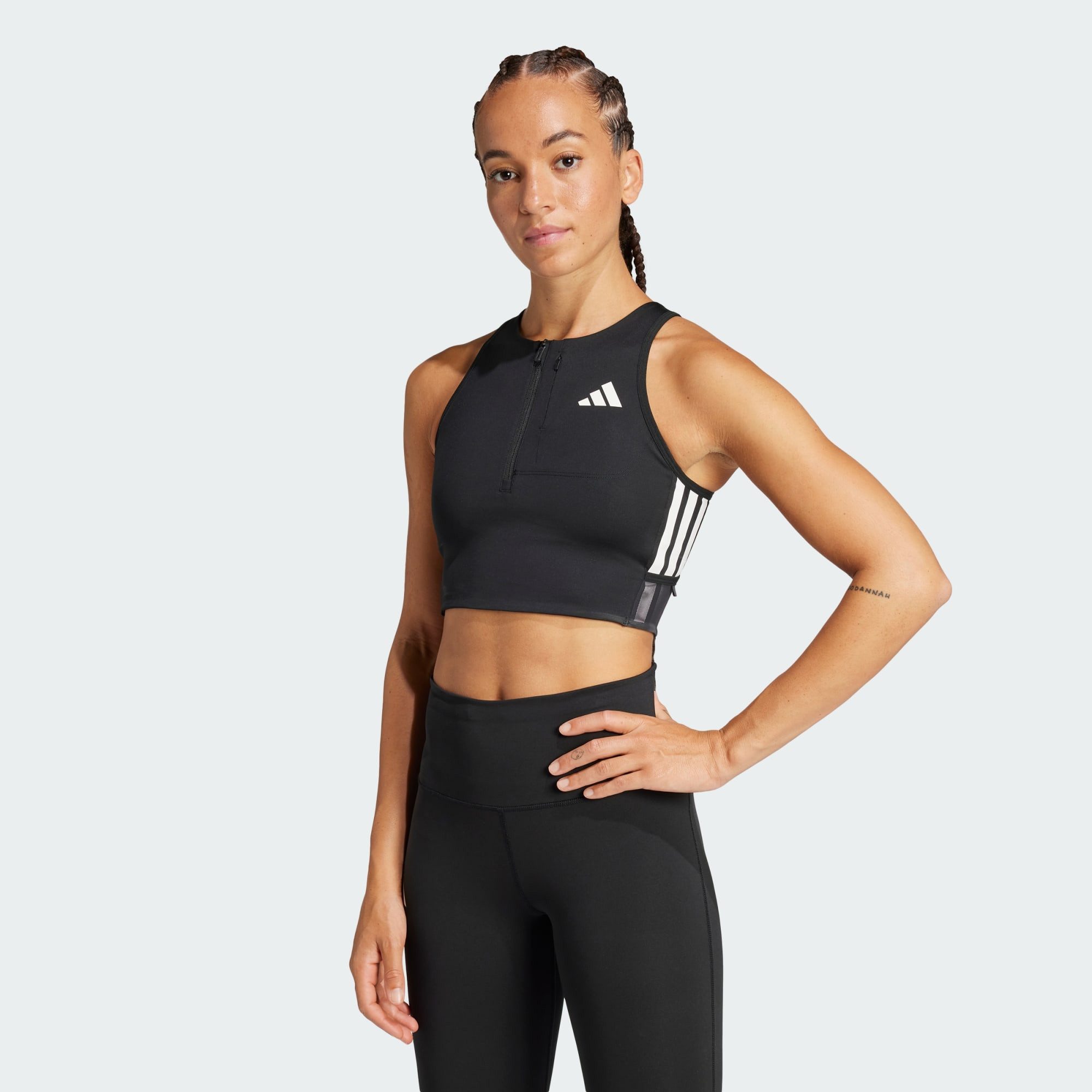 adidas Performance Lauftop ADIZERO RUNNING CROP-TOP, GELTASCHE (1-tlg)