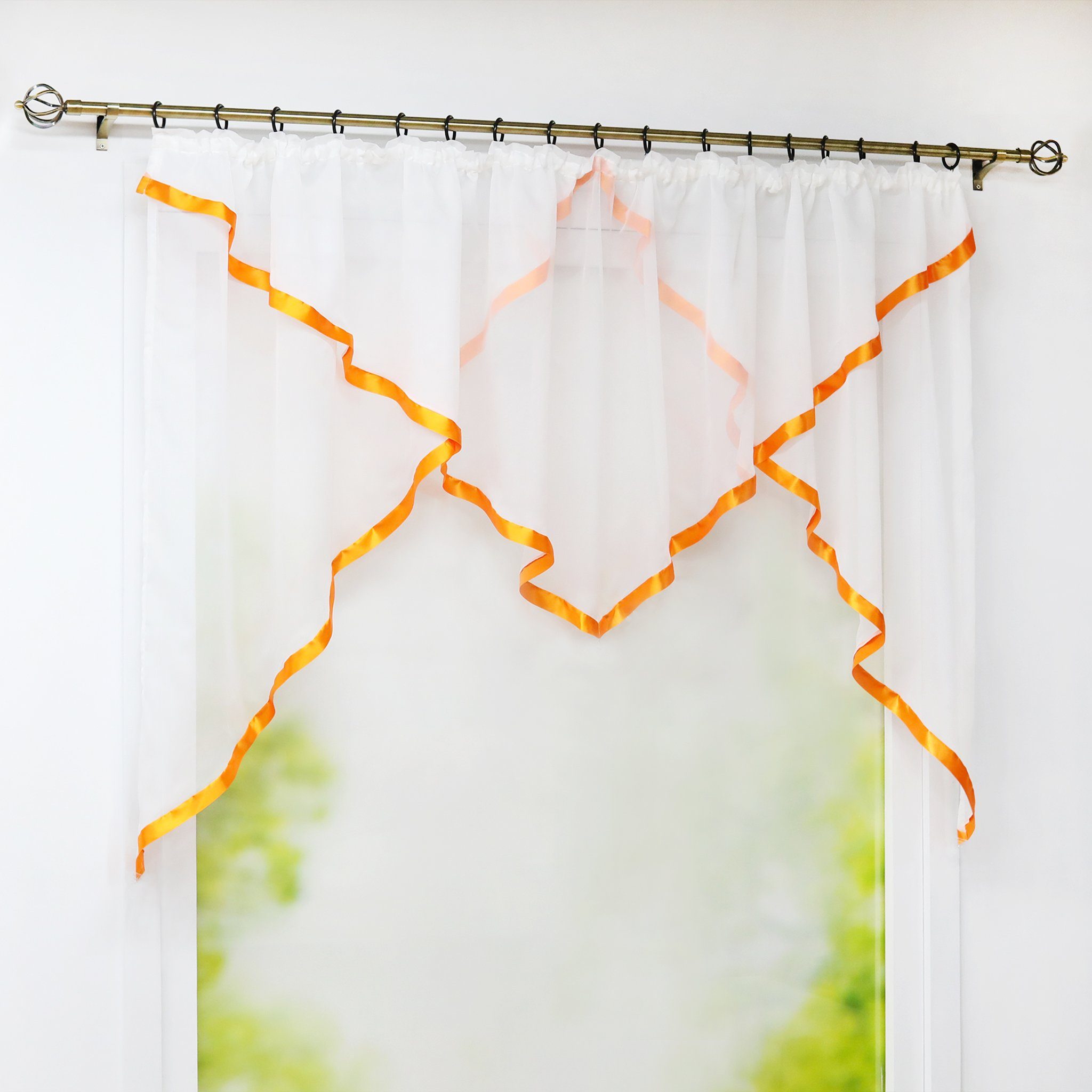 Joyswahl Scheibengardine Claudia (1 St), Kräuselband, transparent, Voile mi günstig online kaufen