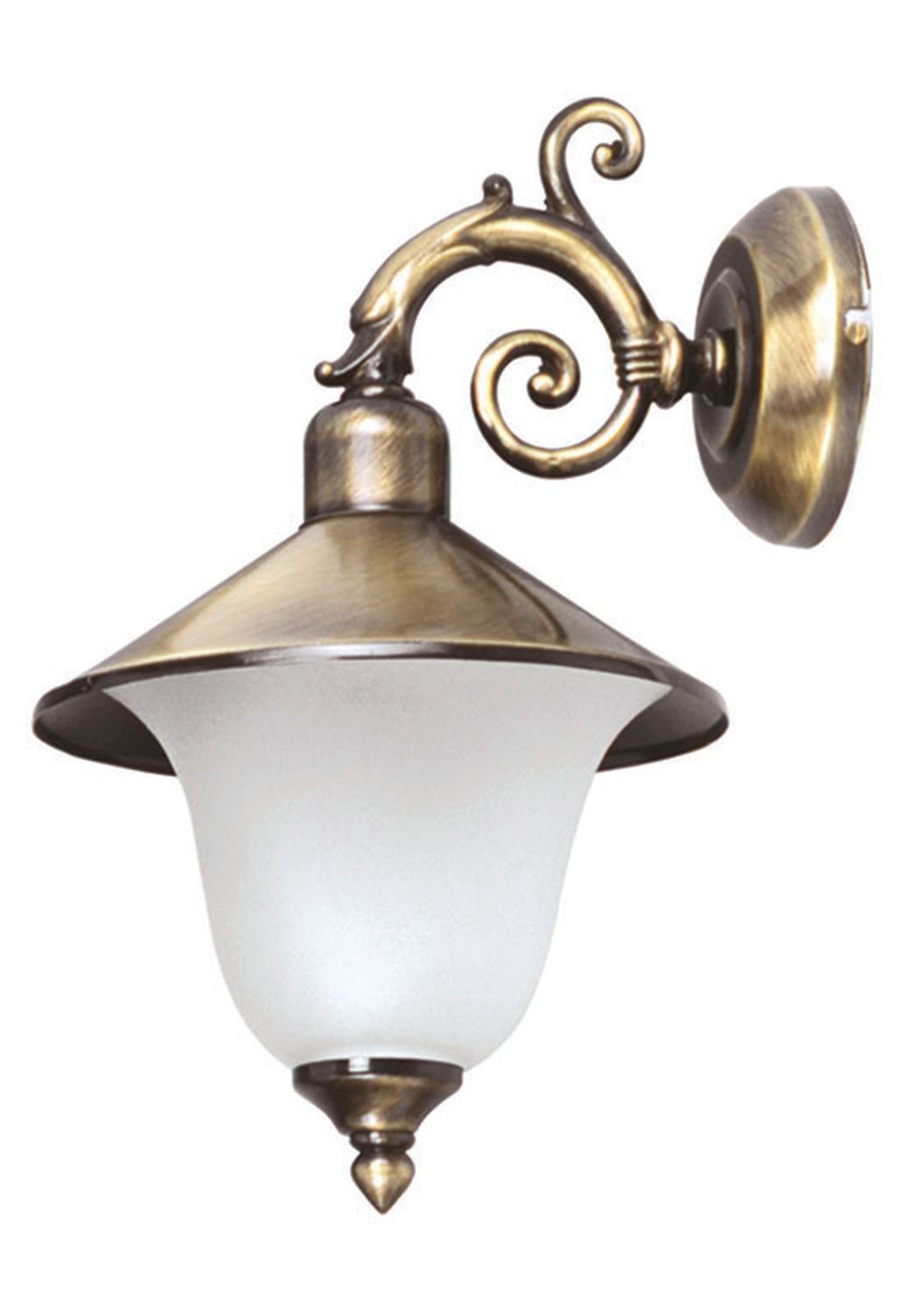 Lampe Terrasse Glas Licht-Erlebnisse Außenwandlampe ANDROS, Außen-Wandleuchte ohne Messing rustikal Hof Leuchtmittel,