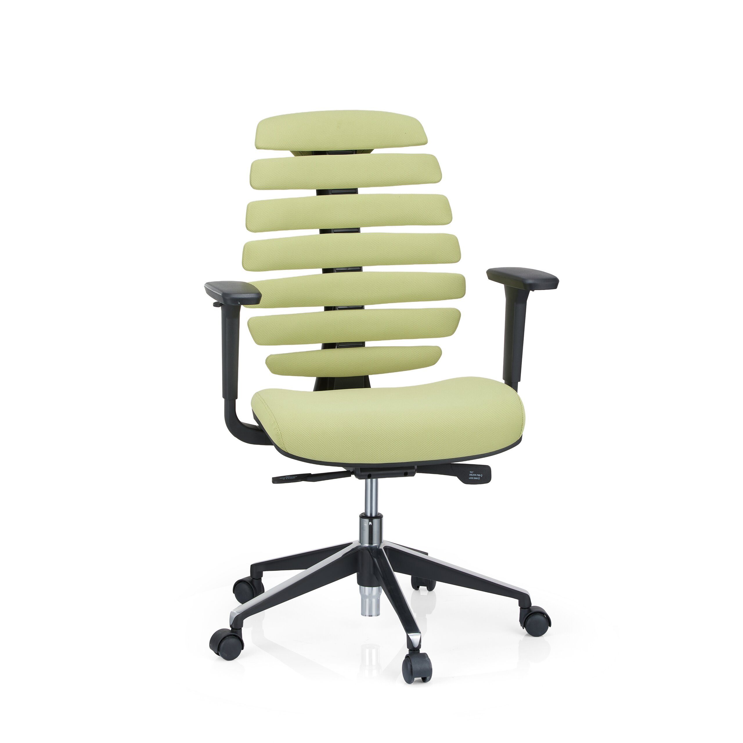 hjh OFFICE Drehstuhl Profi Bürostuhl Ergo Line Ii Stoff mit Armlehnen (1 St), Ergonomischer Chefsessel, Schreibtischstuhl höhenverstellbar
